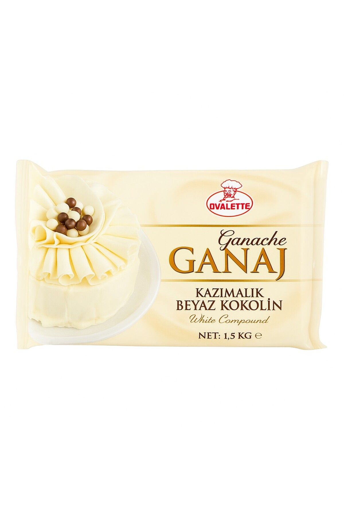 Katsan Ovalette Ovalette Fildişi Kazımalık Ganaj 1.5 Kg