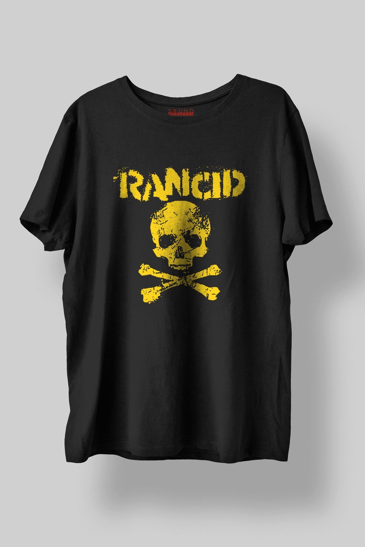 Sound Gorgeous Rancid Müzik Baskılı Regular Fit Unisex Siyah T-Shirt %100 Pamuk No:0312