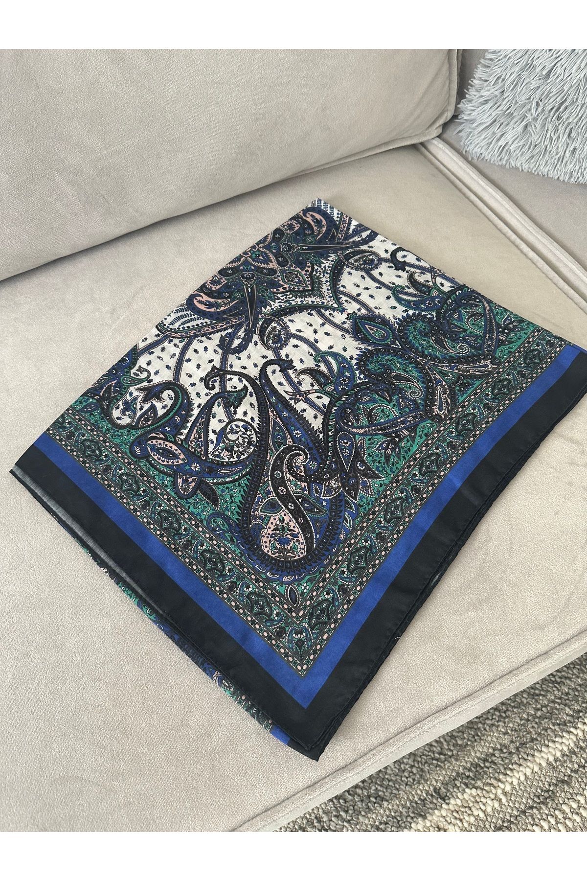 Sümeyye çeyiz Etnik Retro Desen Soft Pamuklu Şal 180*85 cm