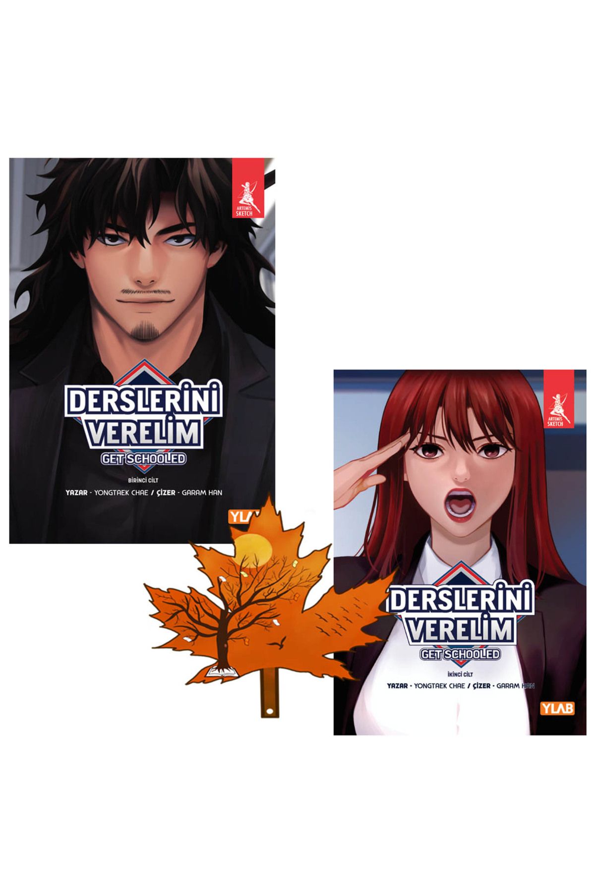 Artemis Yayınları çizgi roman - manga - derslerini verelim 1 ve 2 - anime - Yongtaek Chae -kitap ayracı ile