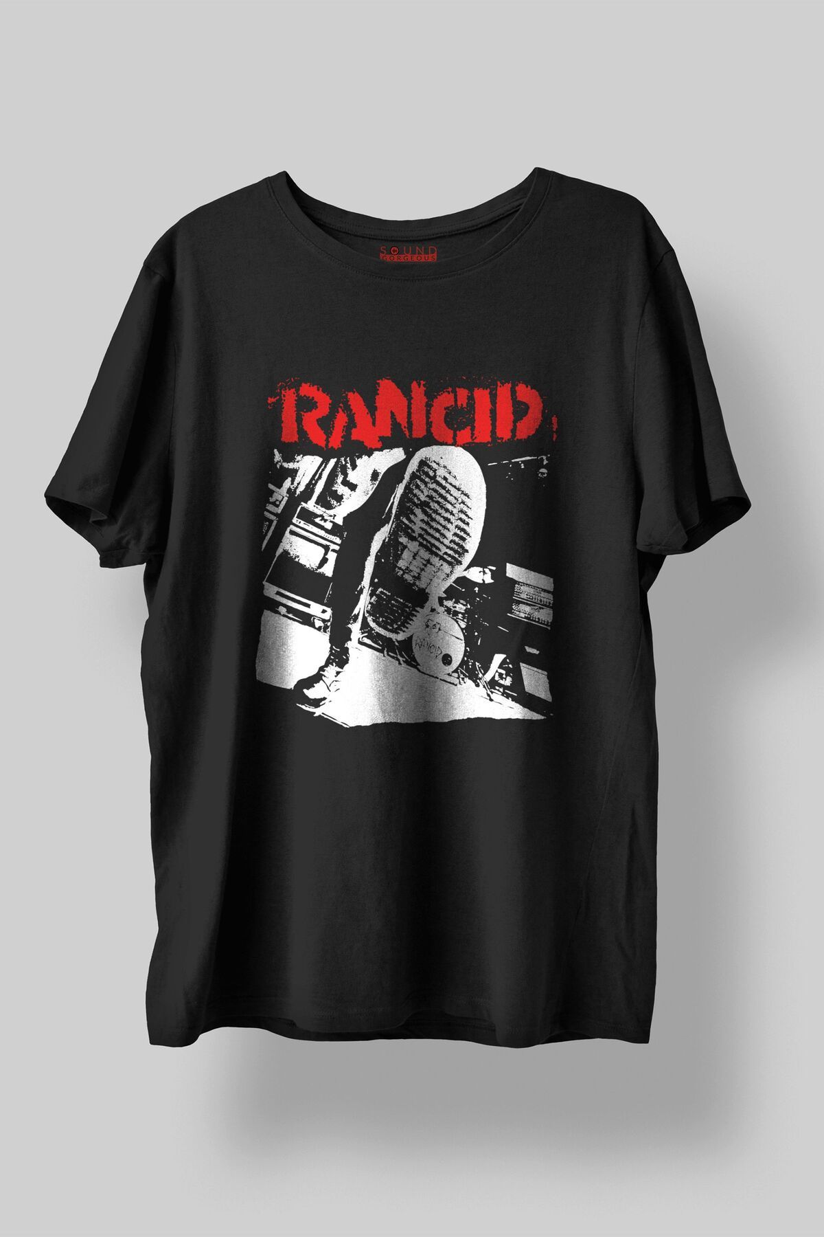 Sound Gorgeous Rancid Müzik Baskılı Regular Fit Unisex Siyah T-Shirt %100 Pamuk No:0317