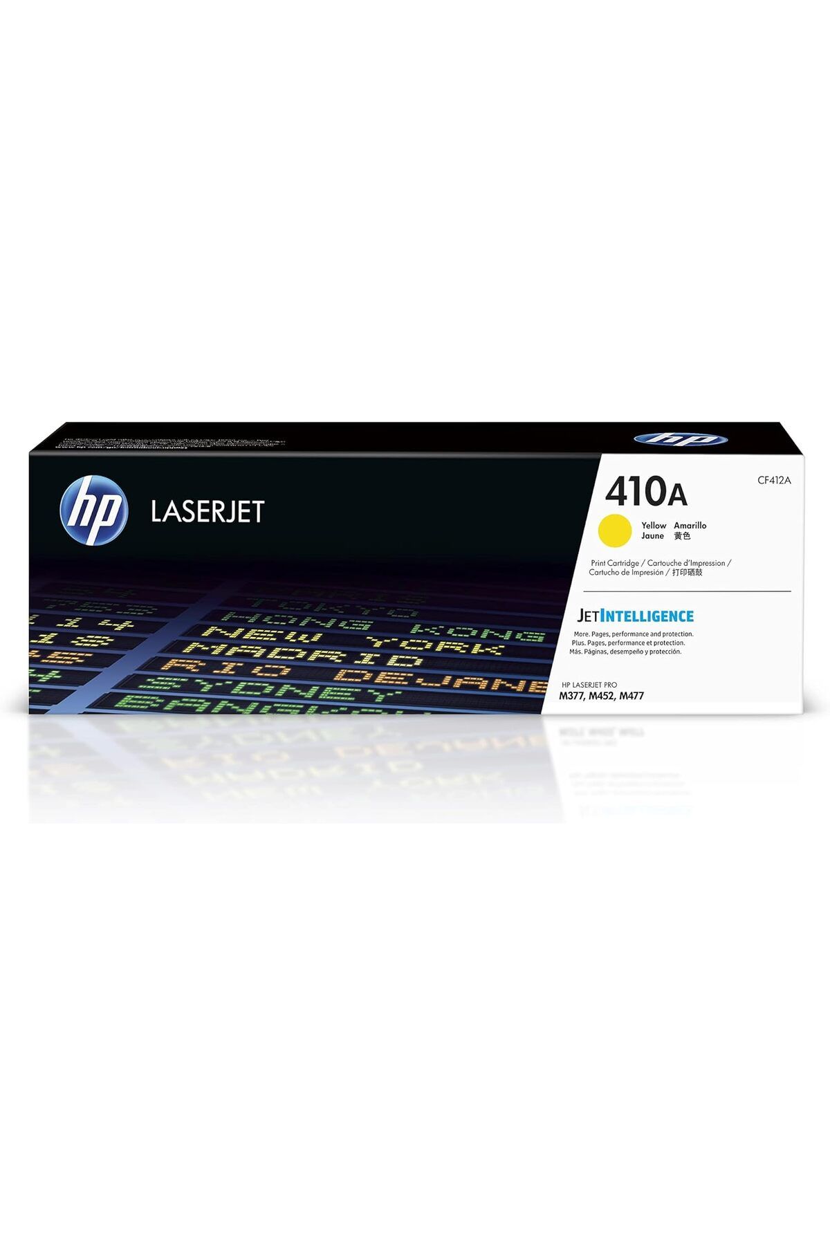 HP-خرطوشة حبر ليزر جيت صفراء أصلية 410A (CF412A) لطابعات HP 1
