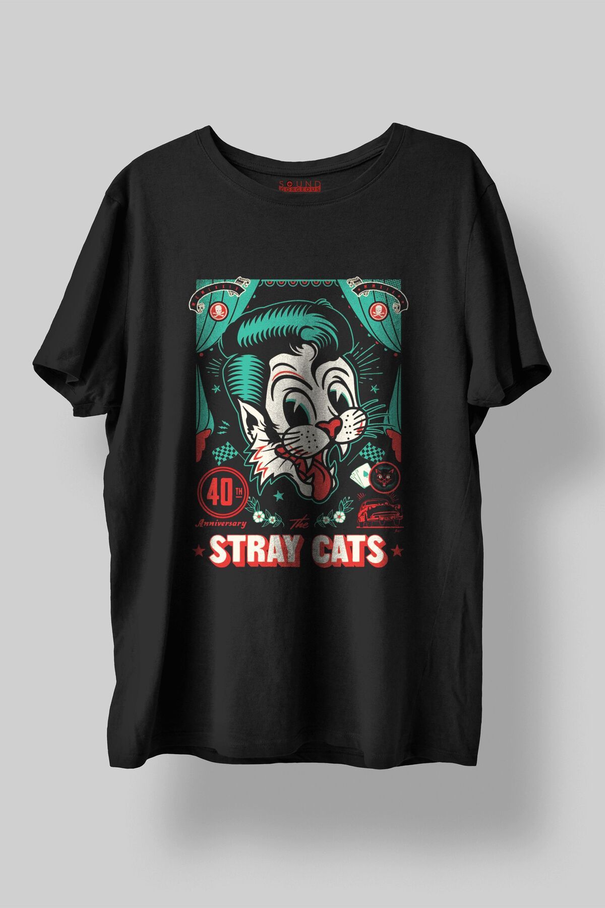 Sound Gorgeous Suede Müzik Baskılı Regular Fit Unisex Siyah T-Shirt %100 Pamuk No:0339