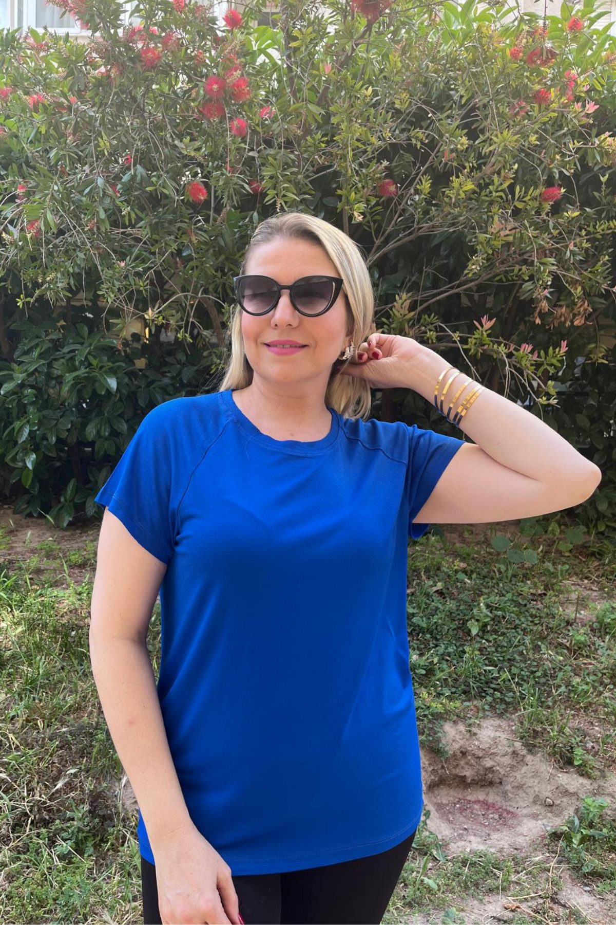 Paw Garage Kadın Büyük Beden Reglan Kol Tişört, %100 Pamuklu Terletmez Yazlık Kumaş, Curve T-shirt