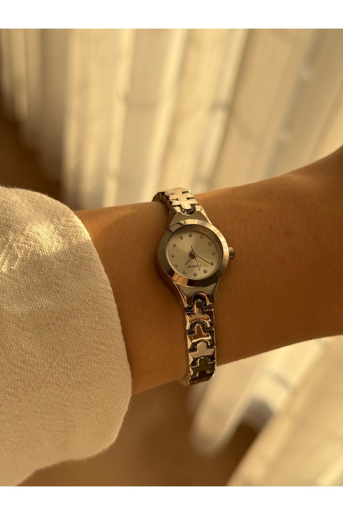 Vola Collection Kadın İnce Kordonlu Vintage Çelik Kasa Gümüş Minimal Kol Saati 21