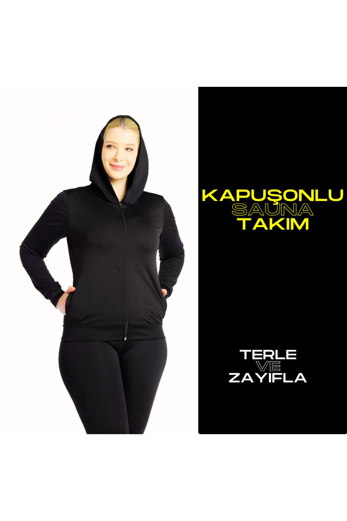 korsefabrika trend mood store Κουκουλα Μακρυμανικη Σαουνα-θερμικο Τοπ Και Κολαν für Adult Unisex - M