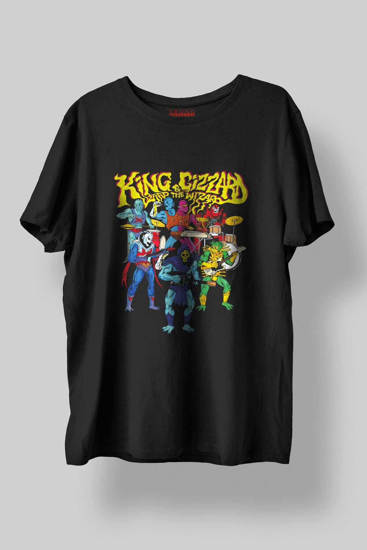 Sound Gorgeous King Gizzard Lizzard Wizard Müzik Baskılı Regular Fit Unisex Siyah T-Shirt %100 Pamuk No:0198