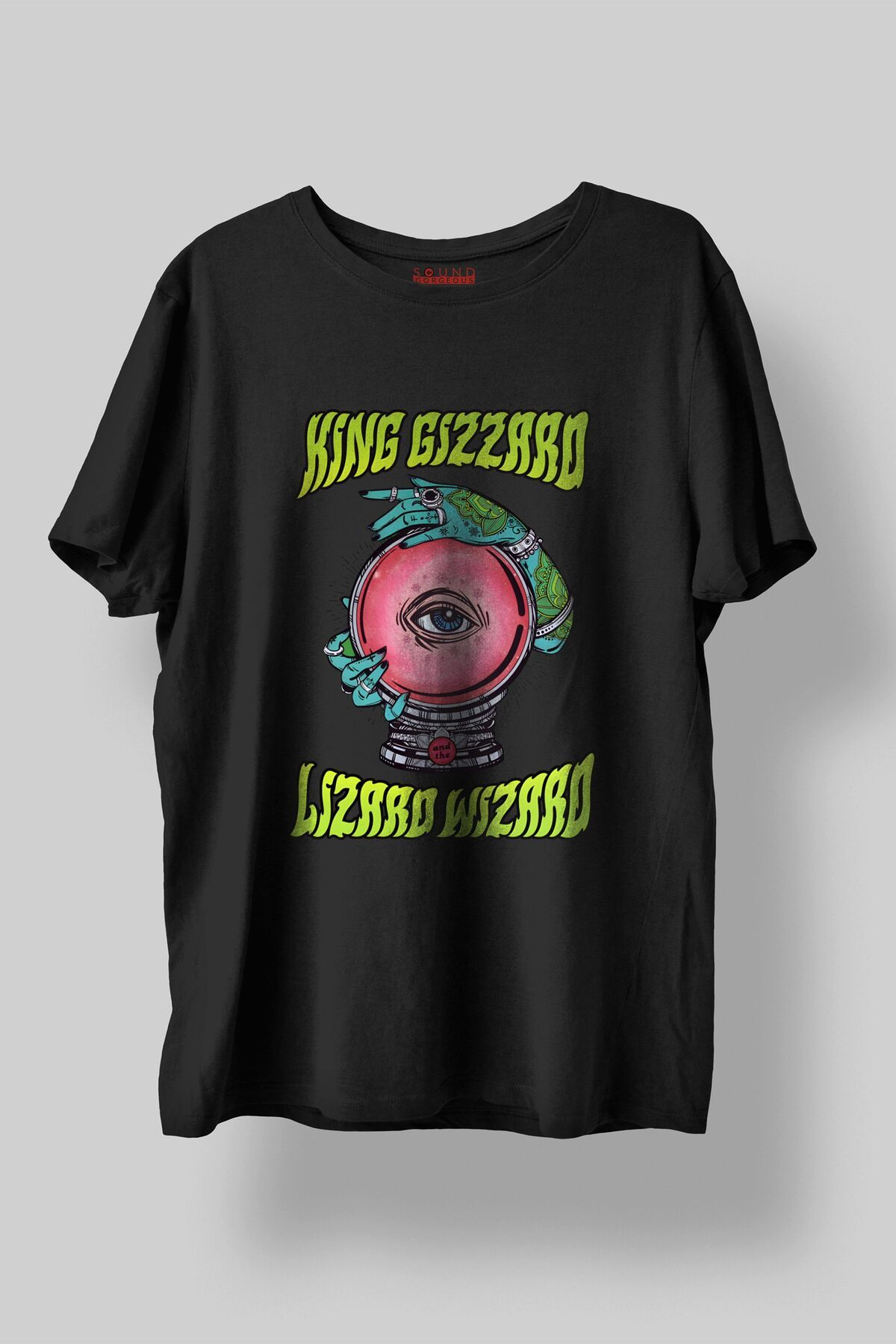 Sound Gorgeous King Gizzard Lizzard Wizard Müzik Baskılı Regular Fit Unisex Siyah T-Shirt %100 Pamuk No:0211