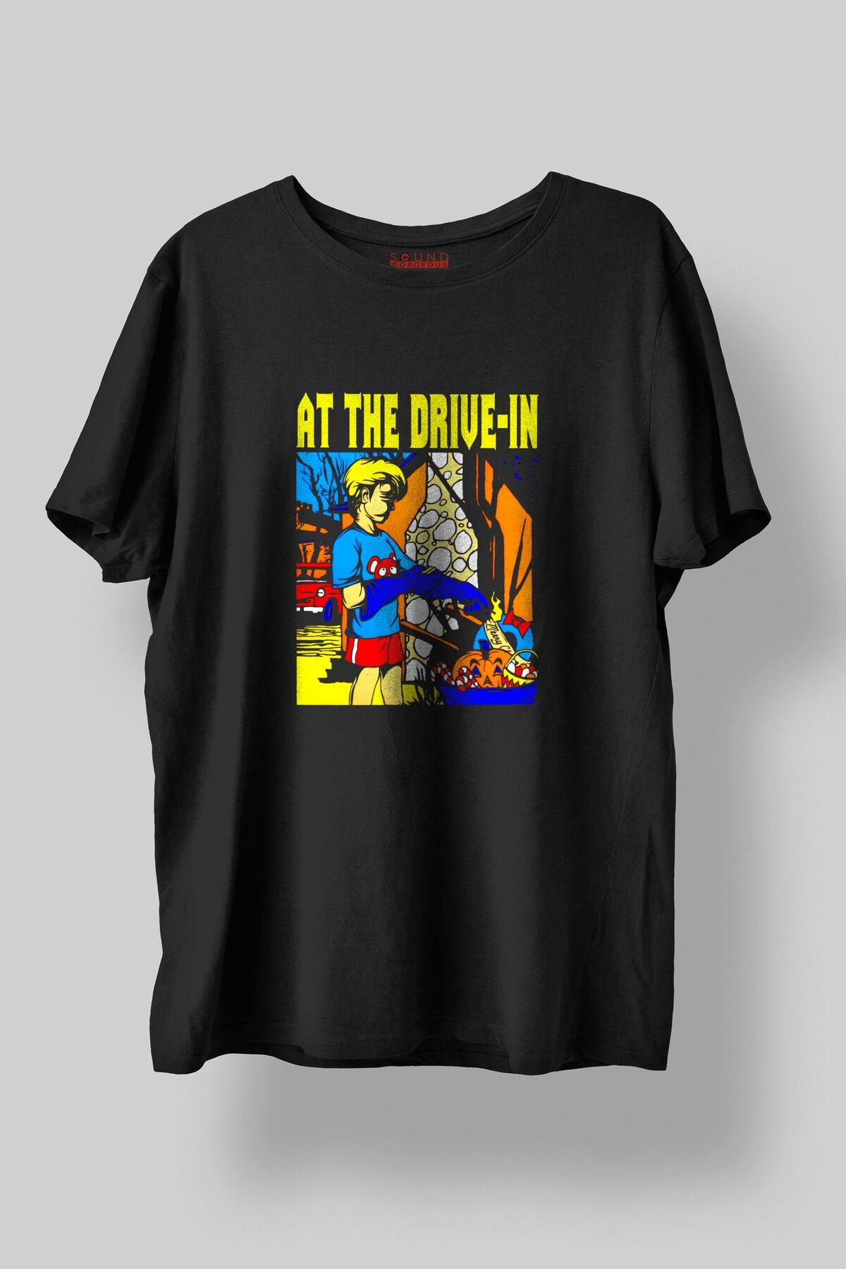 Sound Gorgeous At The Drive In Müzik Baskılı Regular Fit Unisex Siyah T-Shirt %100 Pamuk No:0035
