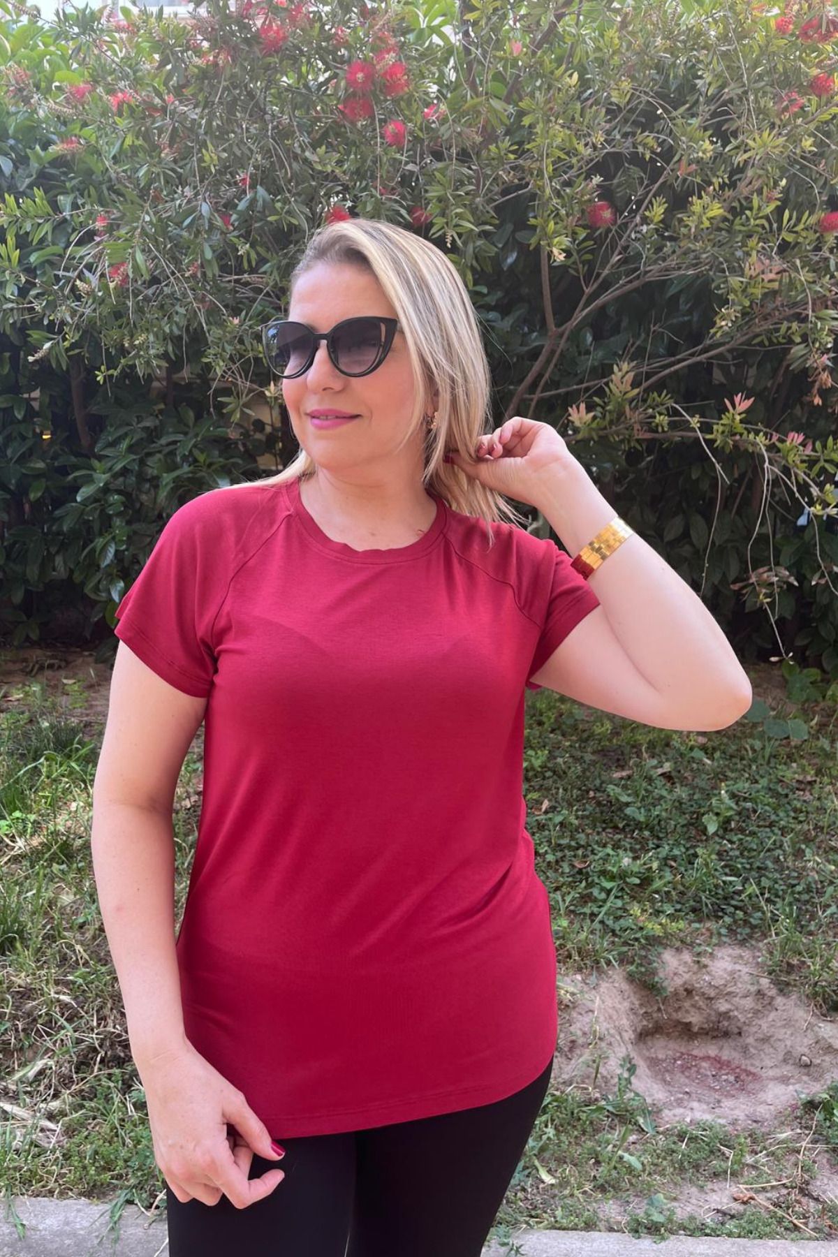 Paw Garage Kadın Büyük Beden Reglan Kol Tişört, %100 Pamuklu Terletmez Yazlık Kumaş, Curve T-shirt