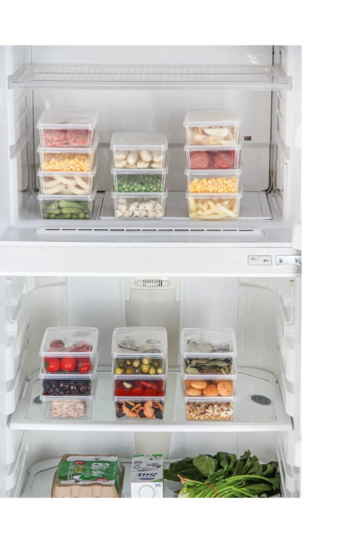 UCR HOME-Self-Covered Icebox Storage Container Deep Freezer Organizer Set 10 Pieces 2 Liters 6