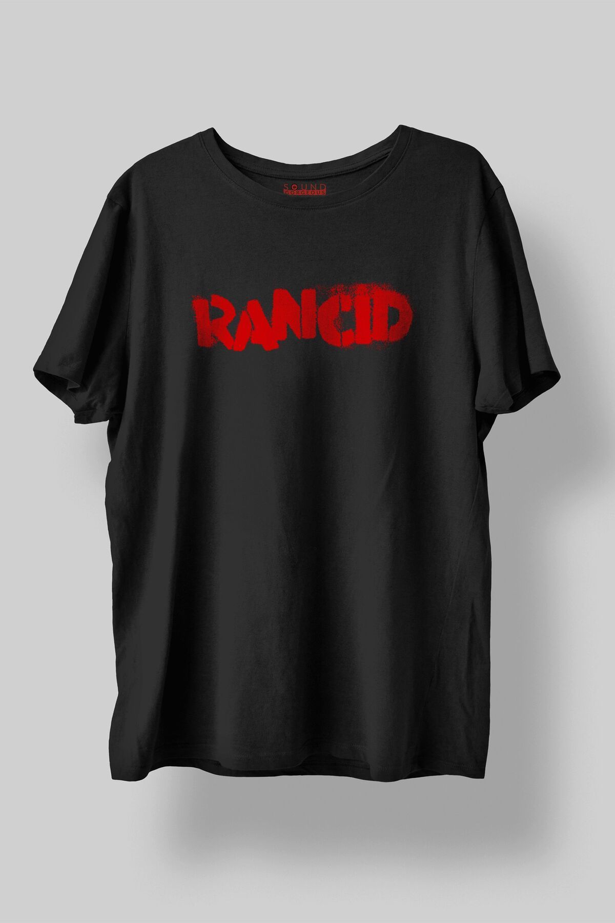 Sound Gorgeous Rancid Müzik Baskılı Regular Fit Unisex Siyah T-Shirt %100 Pamuk No:0306