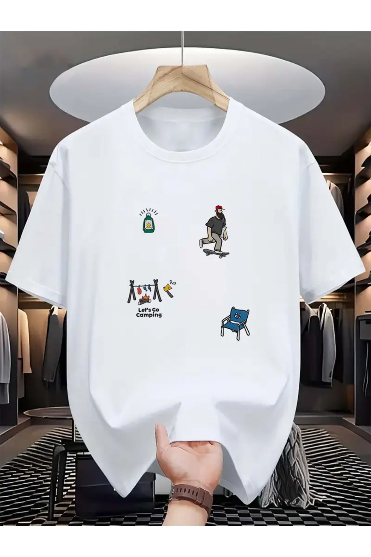 MANCY Büyük Beden Unisex Baskılı Oversize T-shirt