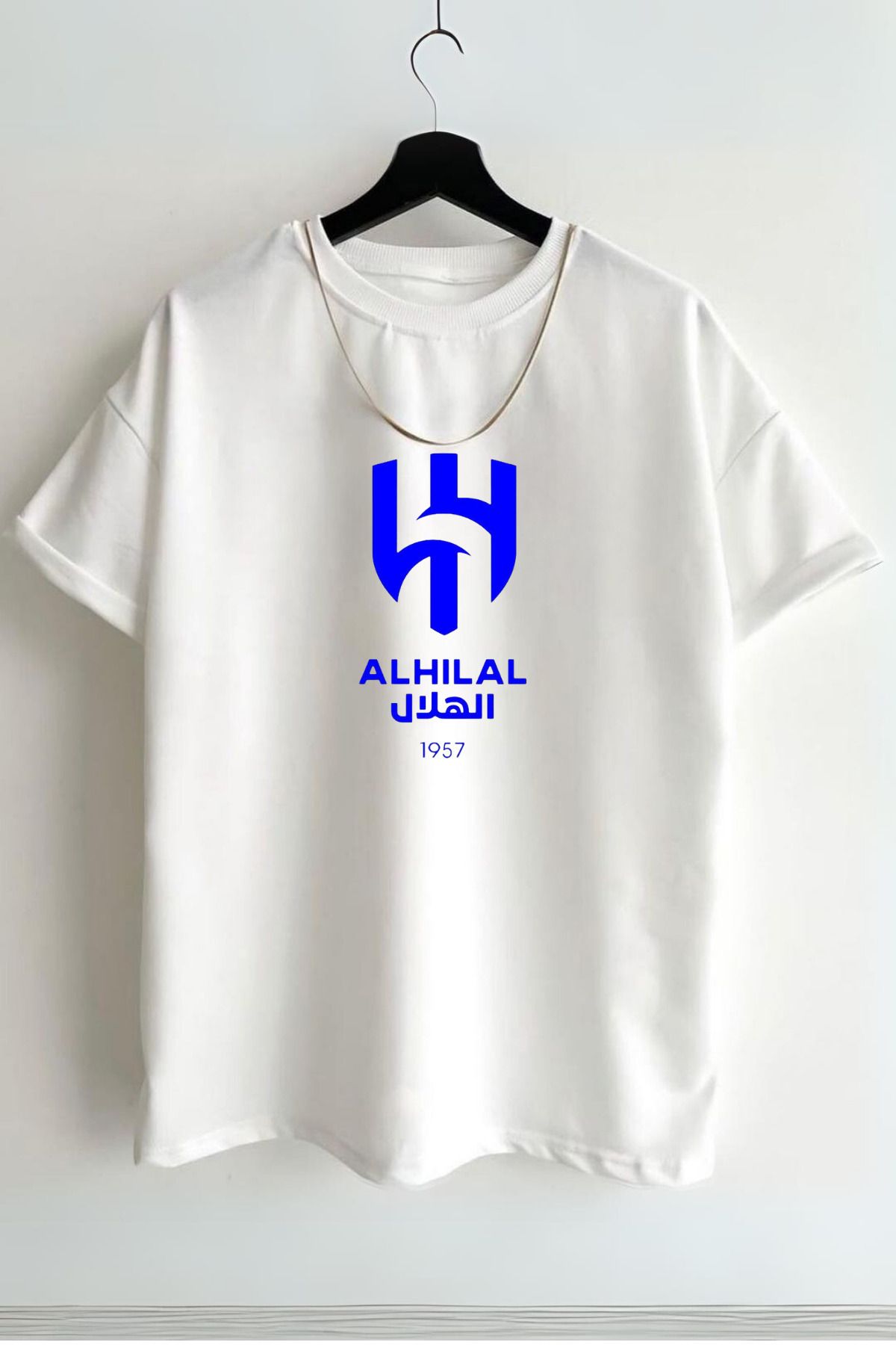 MANCY Unisex Al Hilal Baskılı %100 Pamuk Premium Kumaş T-shirt