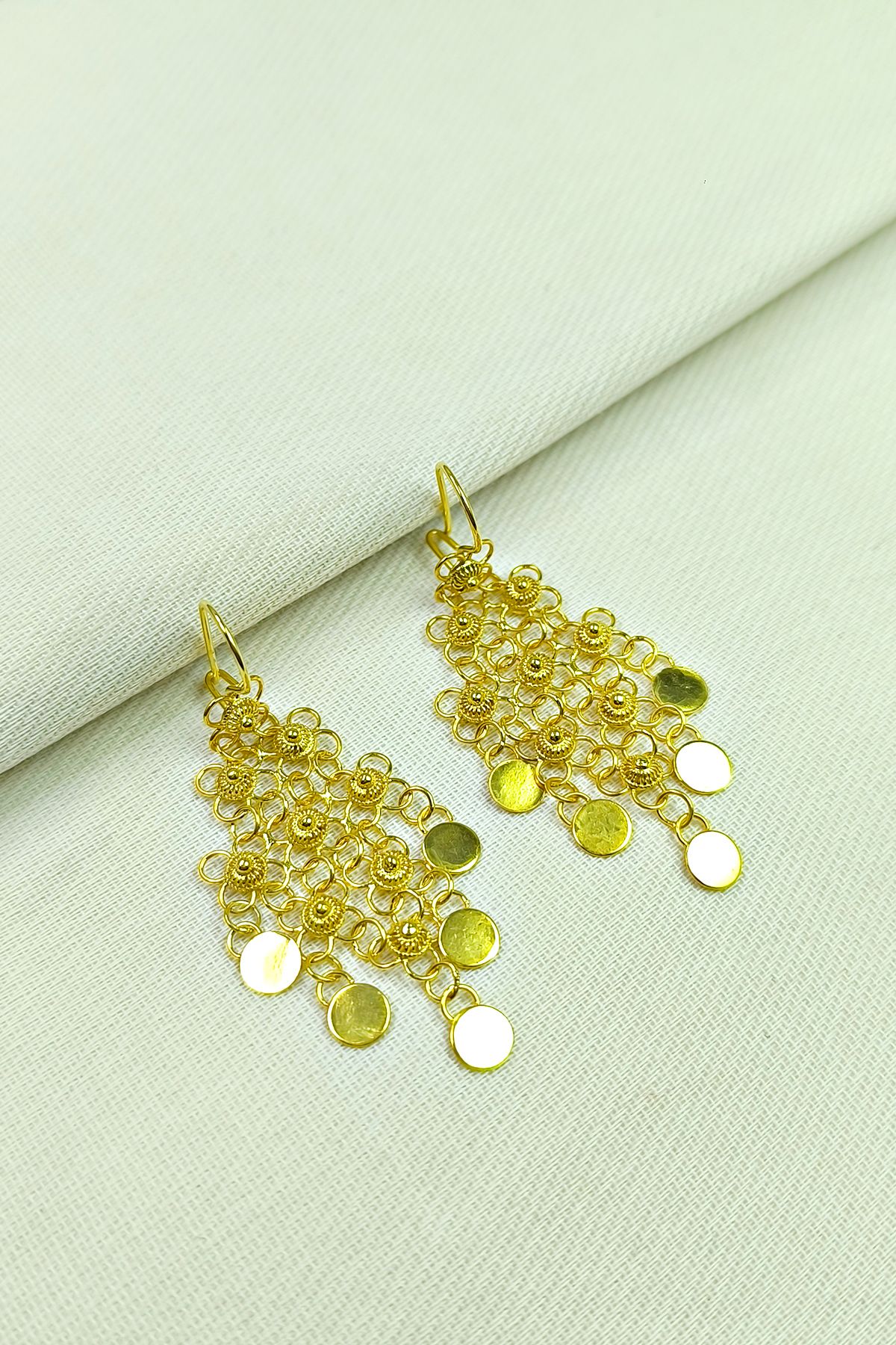 1881 STORE 925 Ayar saf gümüş Telkari kişniş ( 5 SIRA )