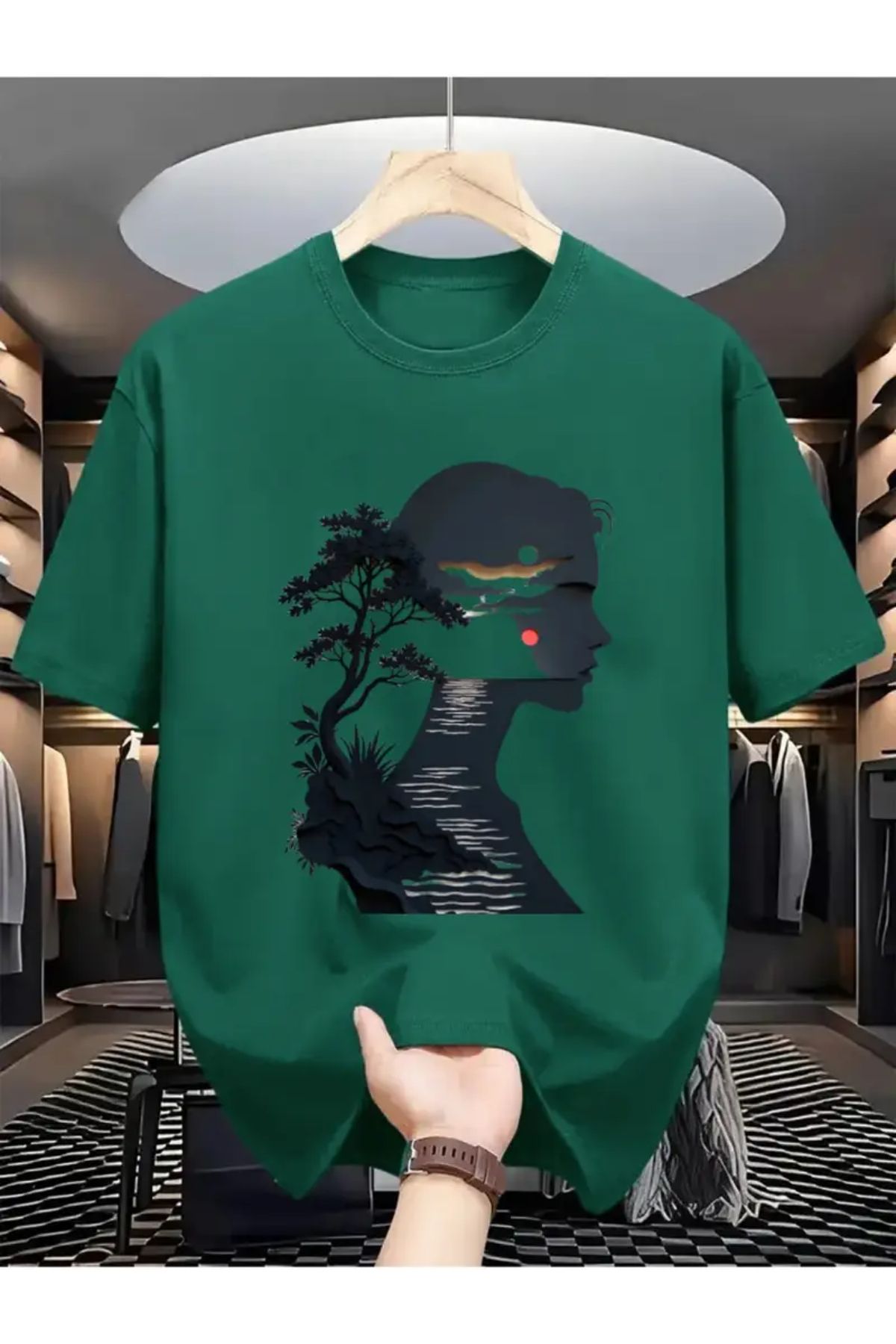 MANCY Unisex Tasarım Baskılı Oversize T-shirt