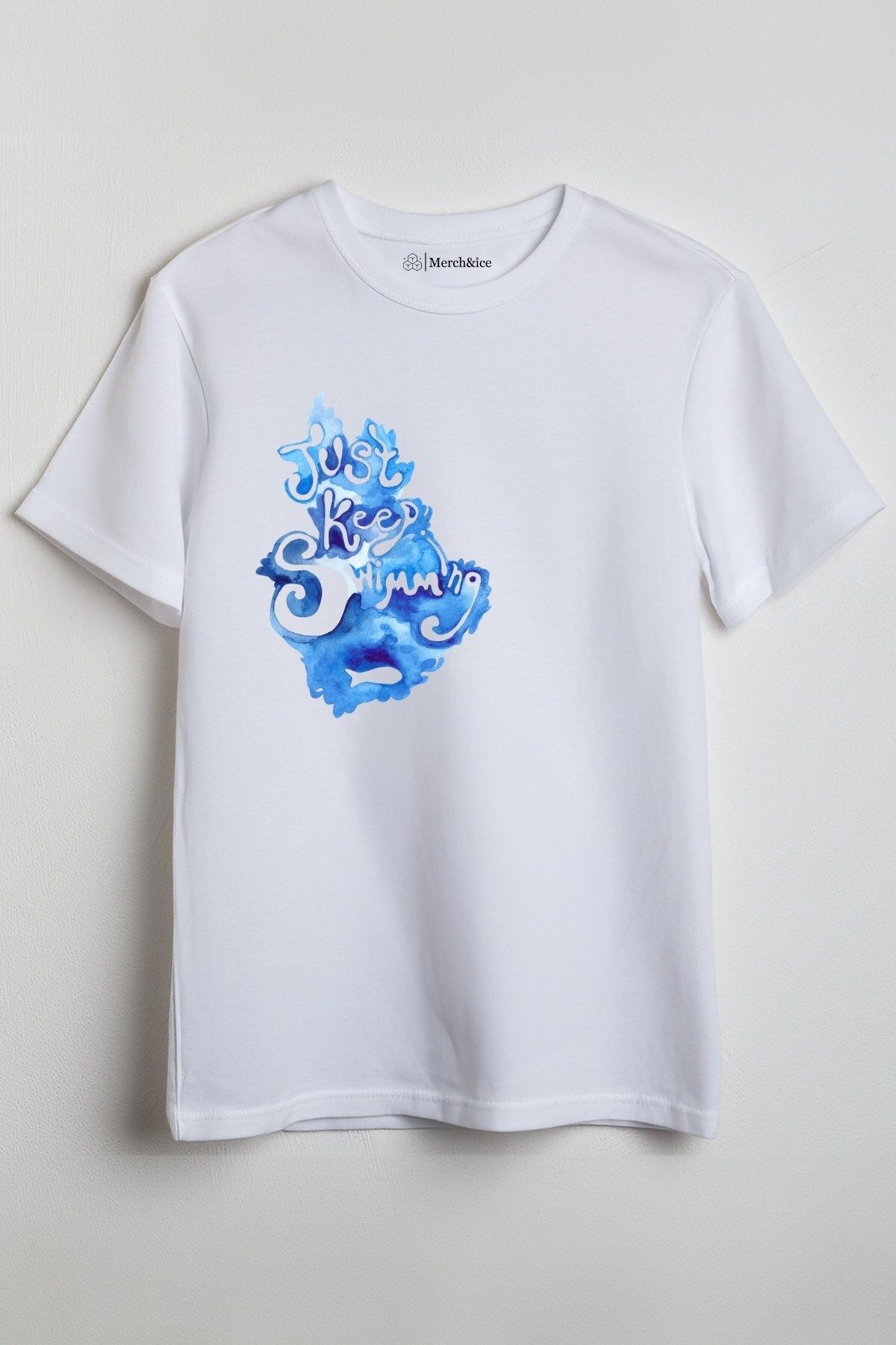 Merch&ice Just Keep Swimming Baskılı Unisex T-Shirt
