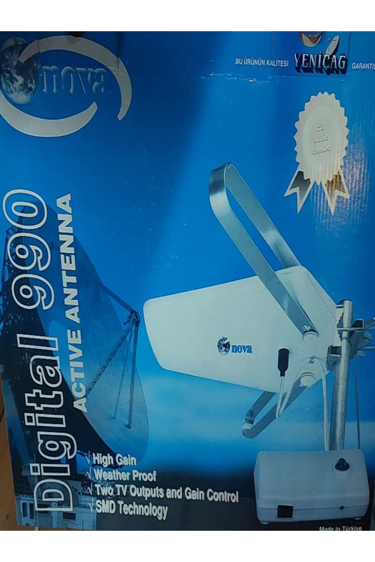 ÇATI ANTENİ VHF UHF YÜKSELTİCİLİ YENİÇAĞ DİGİTAL 990