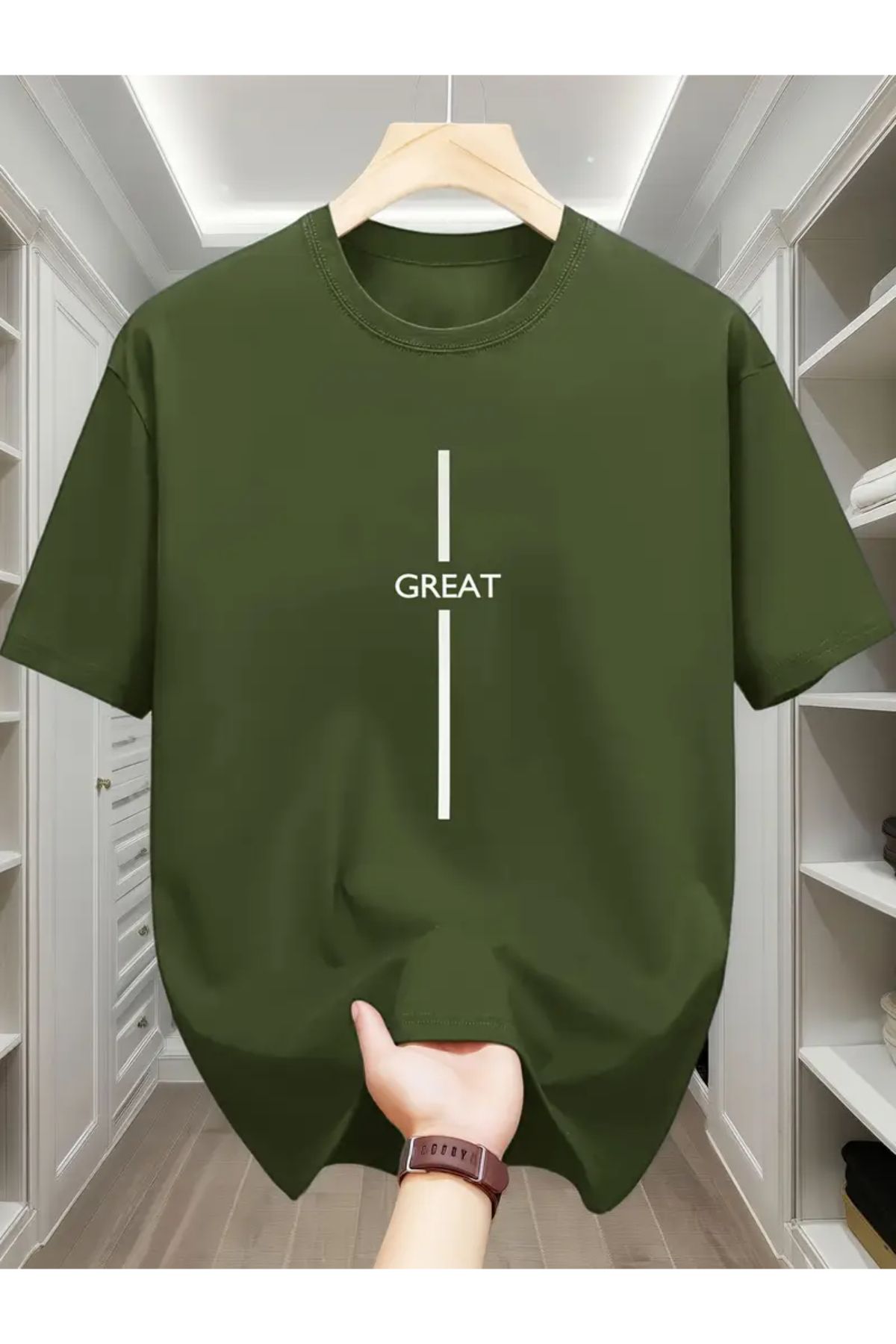 MANCY Unisex Great Baskılı Oversize T-shirt