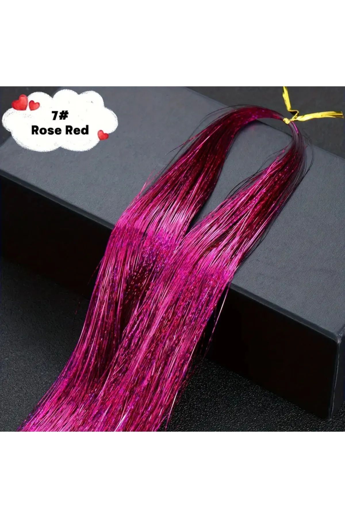 Herşey Nota Hair Tinsel Saç Simi 200 Tel 120 cm Simli Saç Kaynak Örmeli Saç Aksesuarı