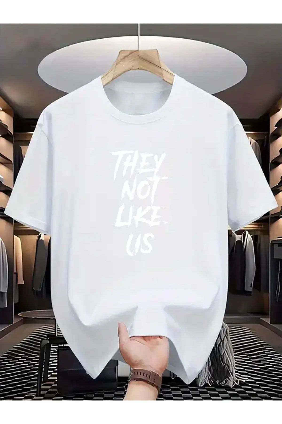 MANCY Unisex They Not Like Us Baskılı Oversize T-shirt