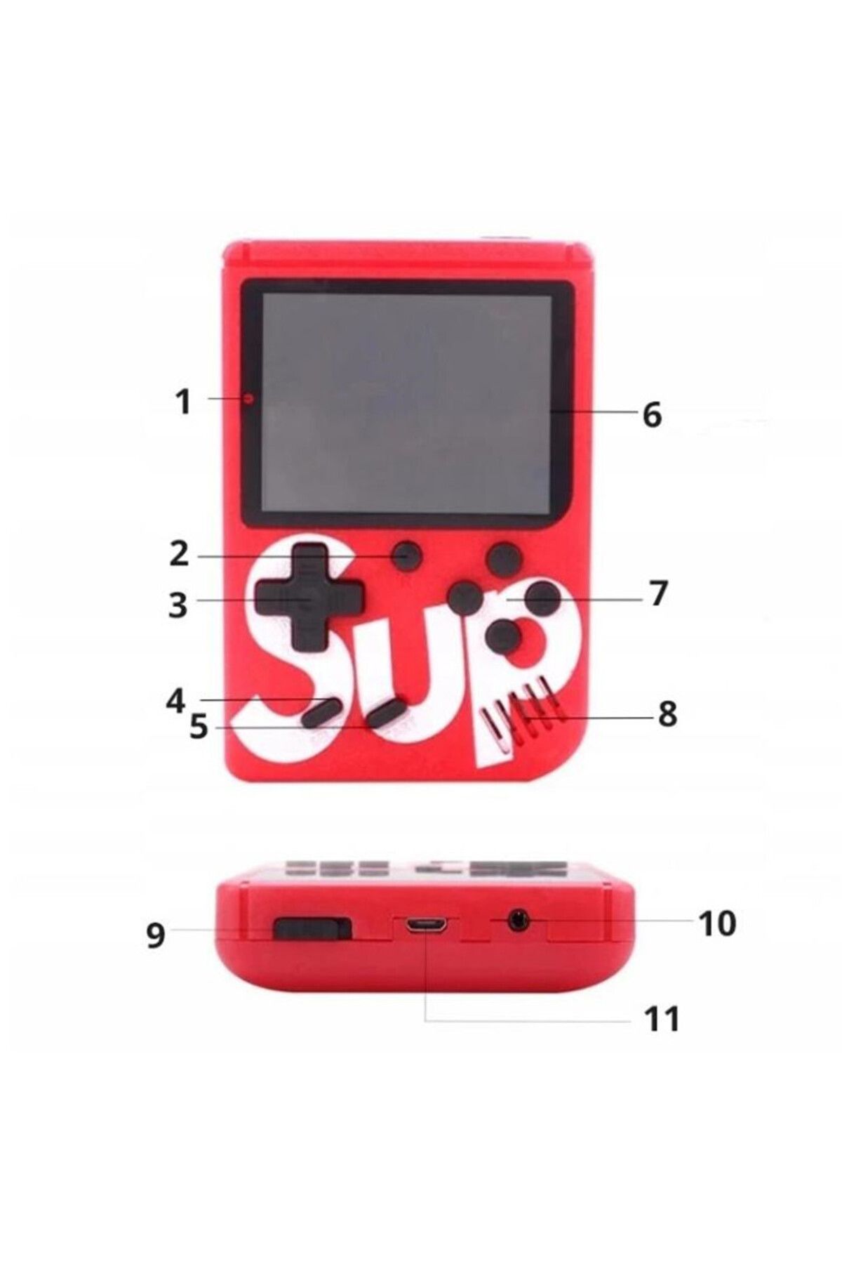 FOXMAG24-SUP Game Box console, 400 games, volume wheel, 3.0" LCD screen 4