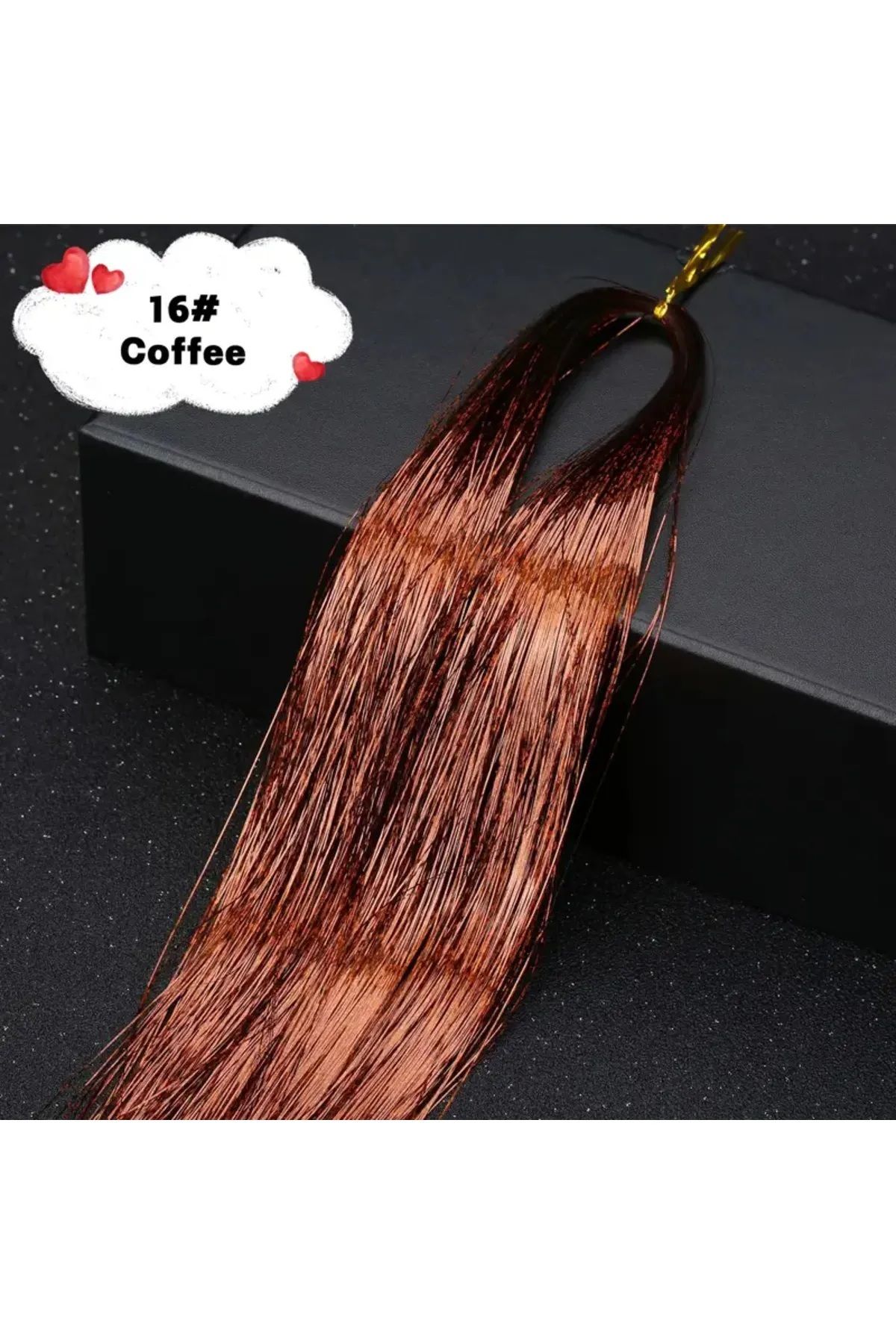 Herşey Nota Hair Tinsel Saç Simi 200 Tel 120 cm Simli Saç Kaynak Örmeli Saç Aksesuarı