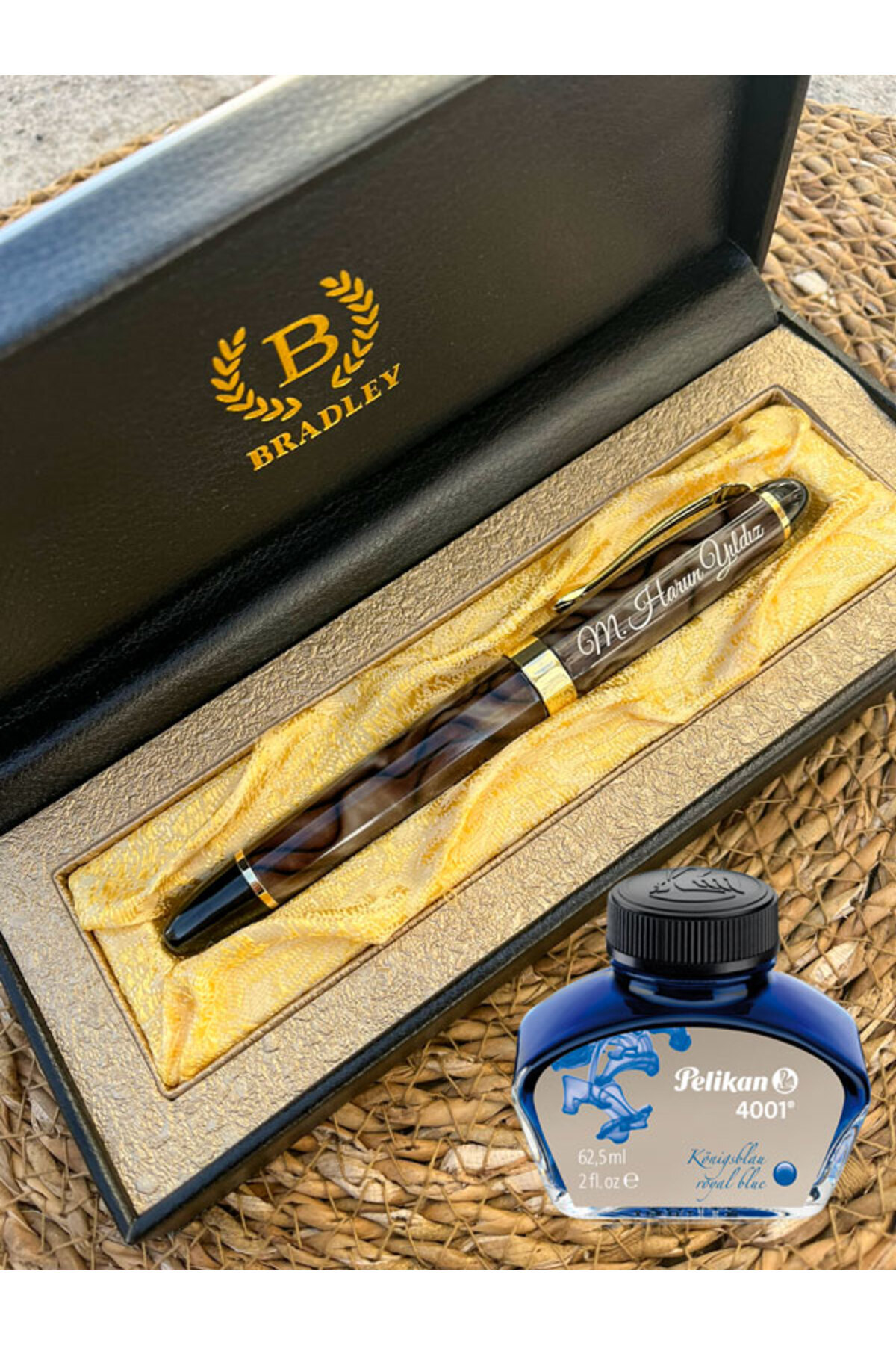 imzatasarım Kişiye Özel İmza Kalemi – Dolma Kalem Seti (Mavi Mürekkep Hediyeli) İsim Yazılır