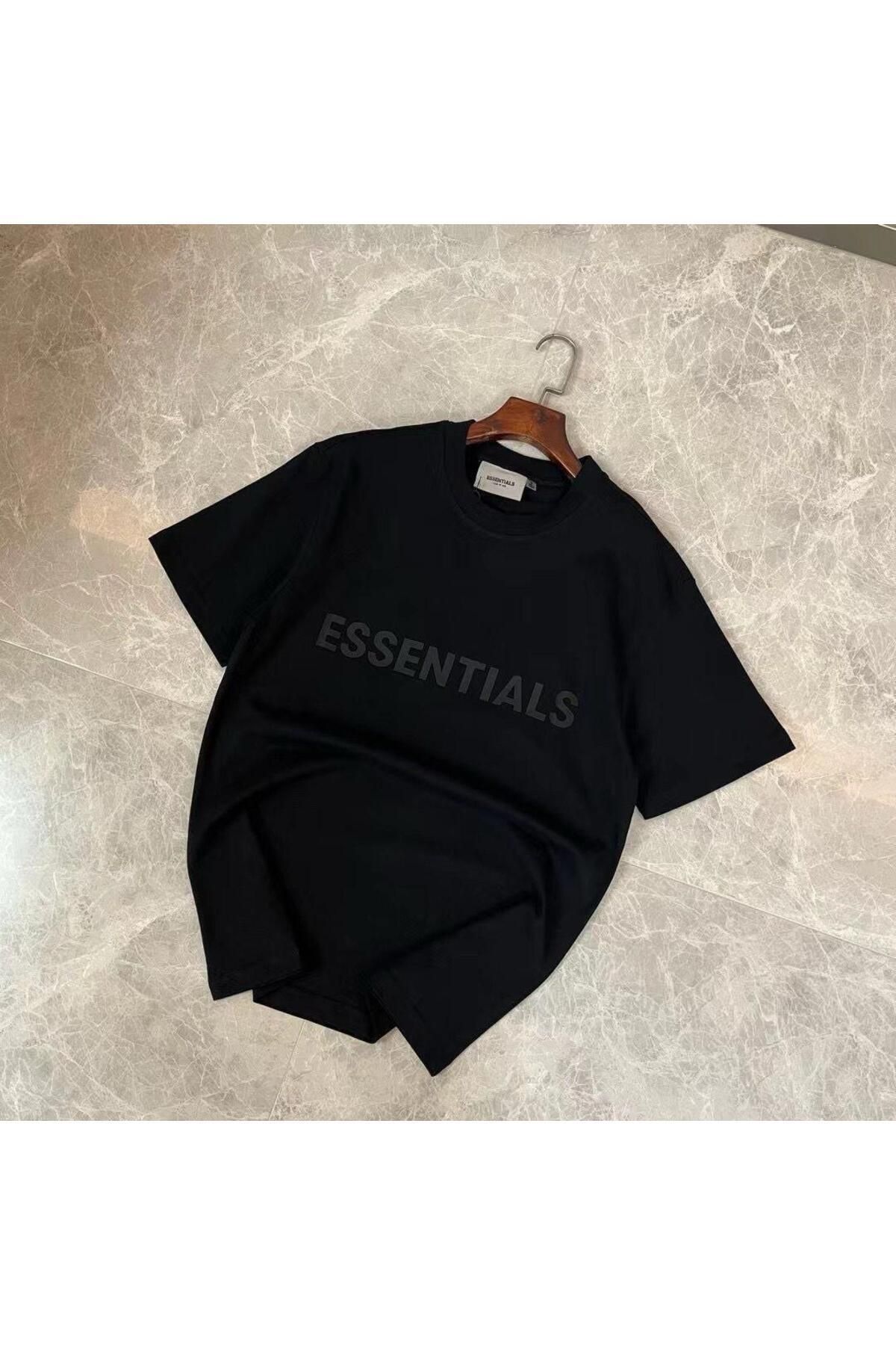 MANCY Unisex Essen Baskılı Oversize %100 Pamuk T-shirt