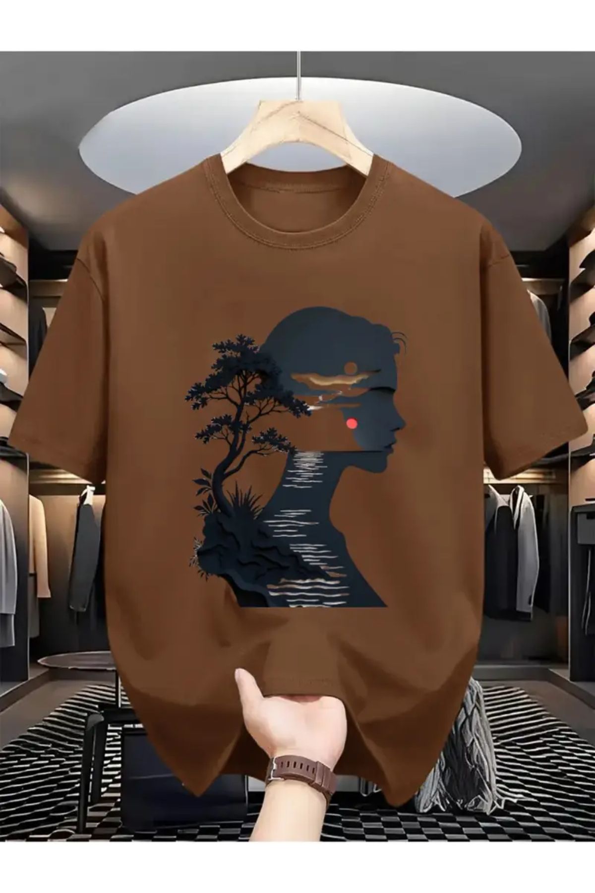 MANCY Unisex Tasarım Baskılı Oversize T-shirt