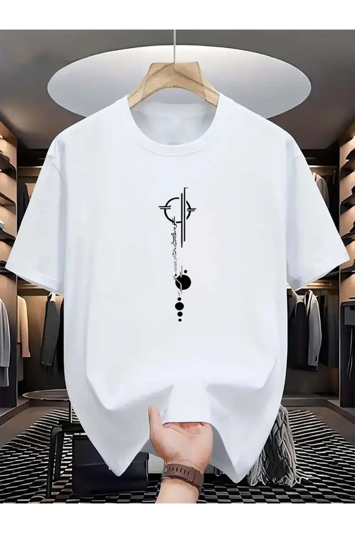 MANCY Unisex Tasarım Baskılı Oversize T-shirt