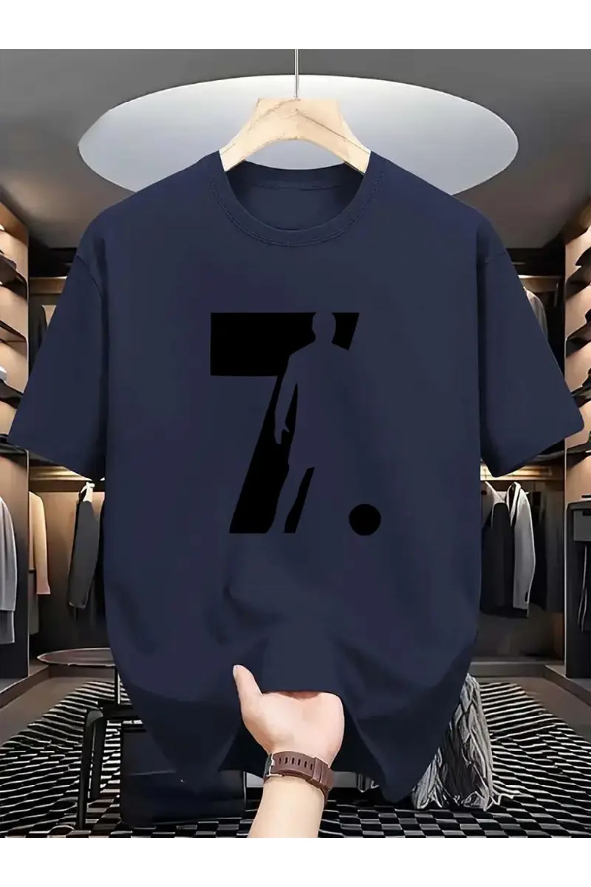 MANCY Unisex Futbol Tasarım Baskılı Oversize T-shirt