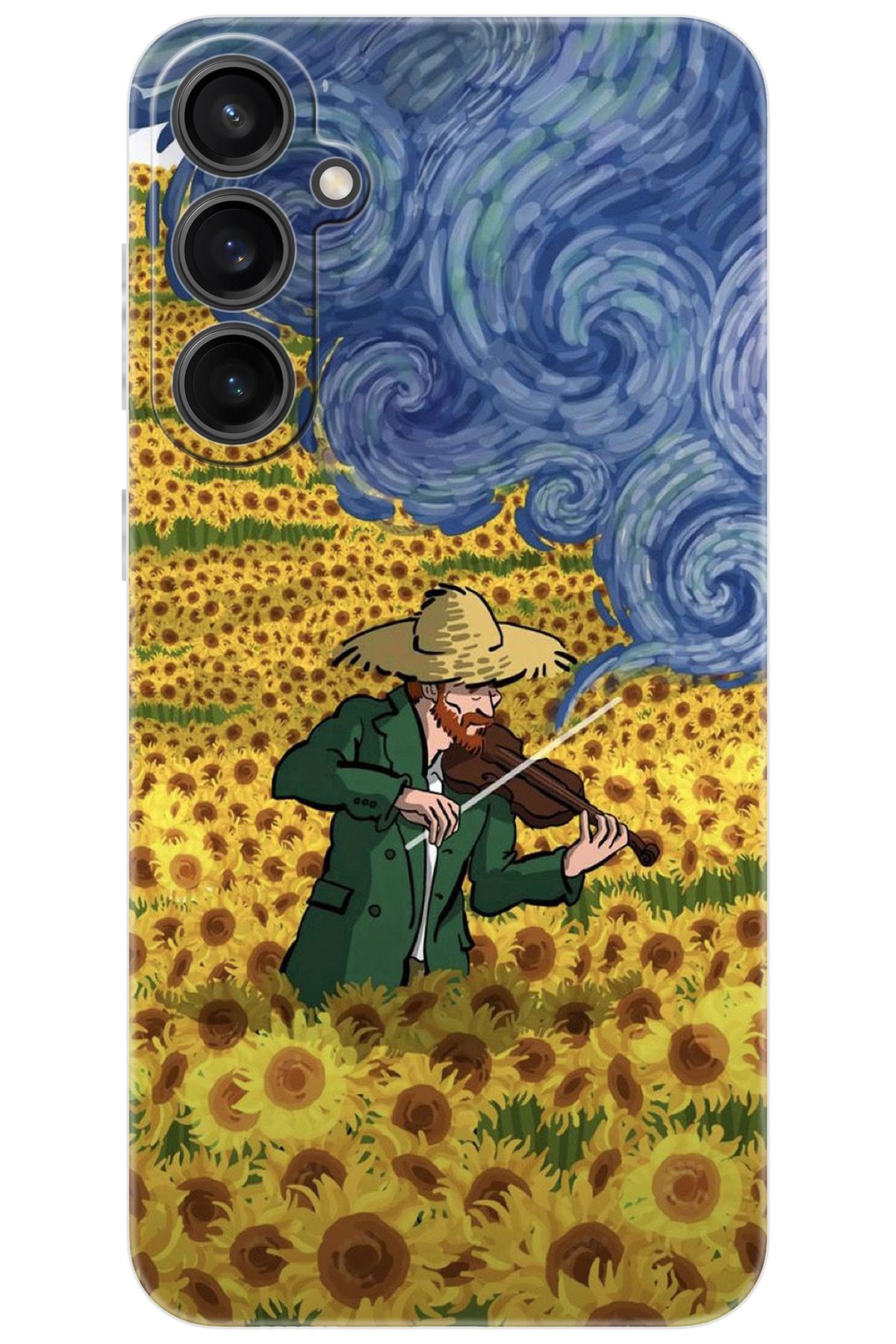 Ceppare Samsung Galaxy S23 FE (SM-S711B) Uyumlu Kılıf Silikon Sunflower Ayçiçeği Tarla STK756 CP-WcOfk7x