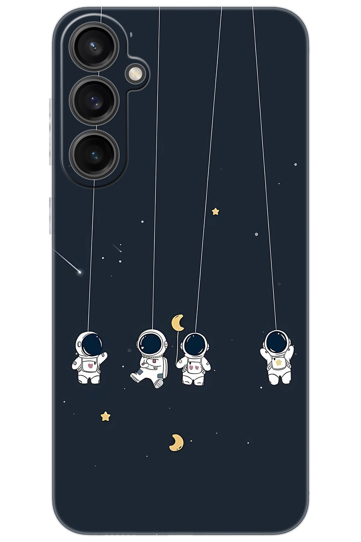 Ceppare Samsung Galaxy S23 FE (SM-S711B) Uyumlu Kılıf Desen Baskılı Silikon Astronot STK:663 CP-NIGT3NG