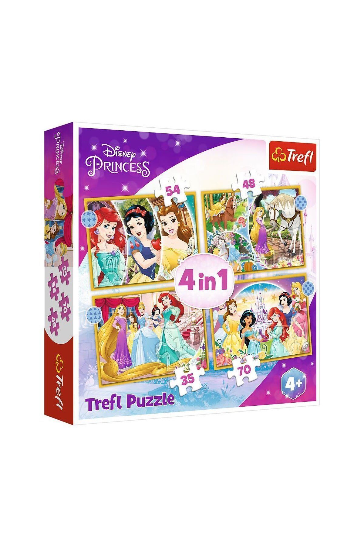 VARDEM OYUNCAK PUZZLE-34385 Disney Princess 4IN1 Puzzle