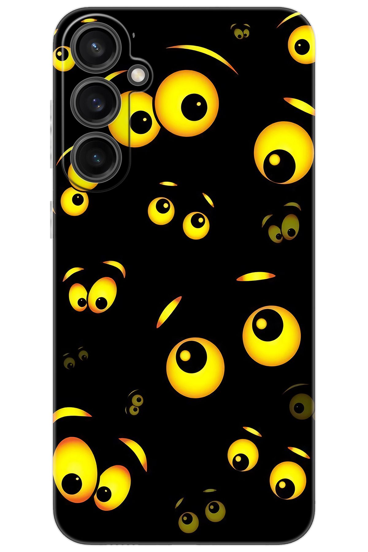 Ceppare Samsung Galaxy S23 FE (SM-S711B) Uyumlu Kılıf Desen Baskılı Silikon Emoji Gözler STK:746 CP-0mGQiuk