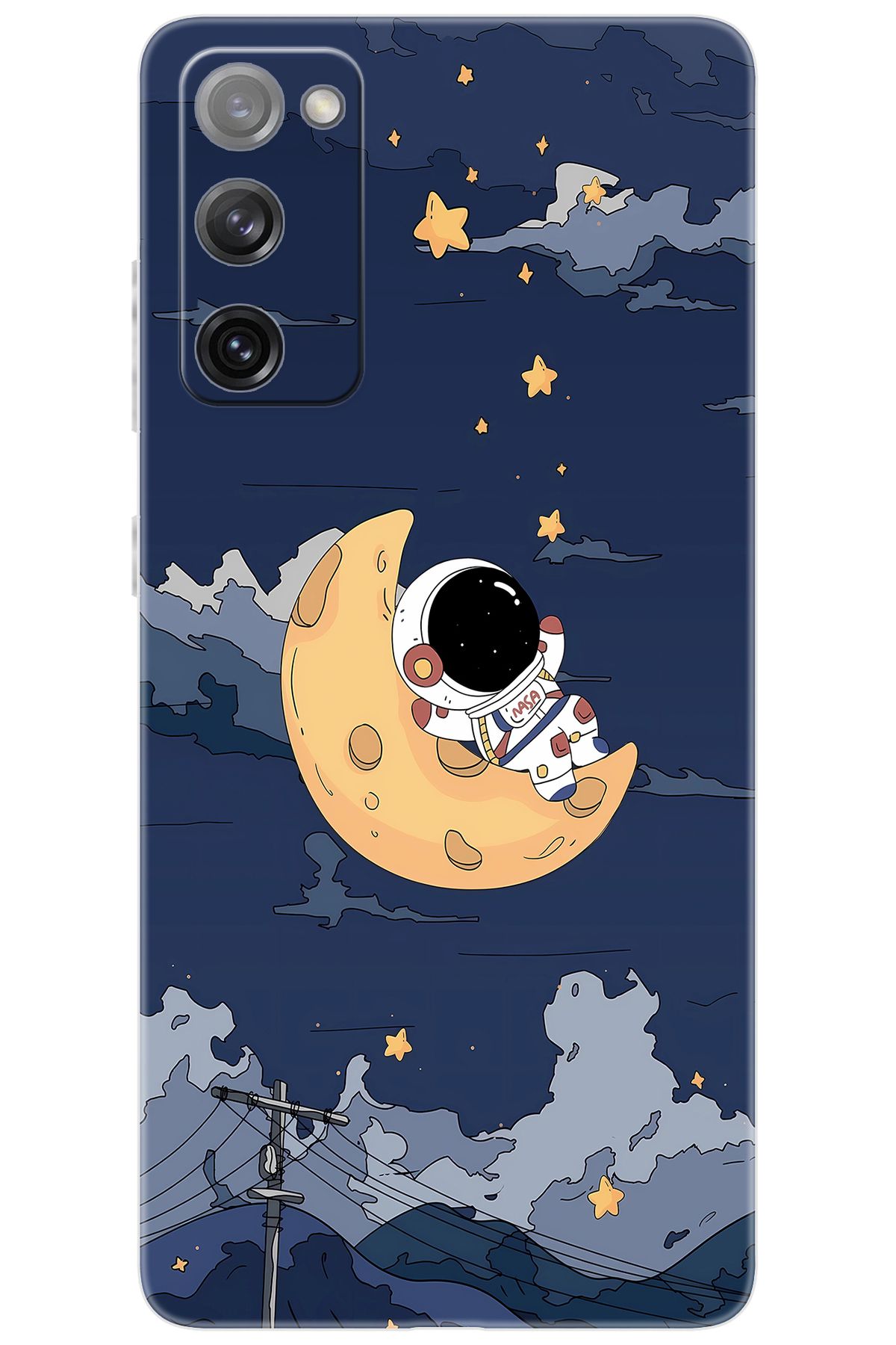 Ceppare Samsung Galaxy S20 FE (SM-G780G) Uyumlu Kılıf Desen Baskılı Silikon Astronot STK:684 CP-bx3AZ5o