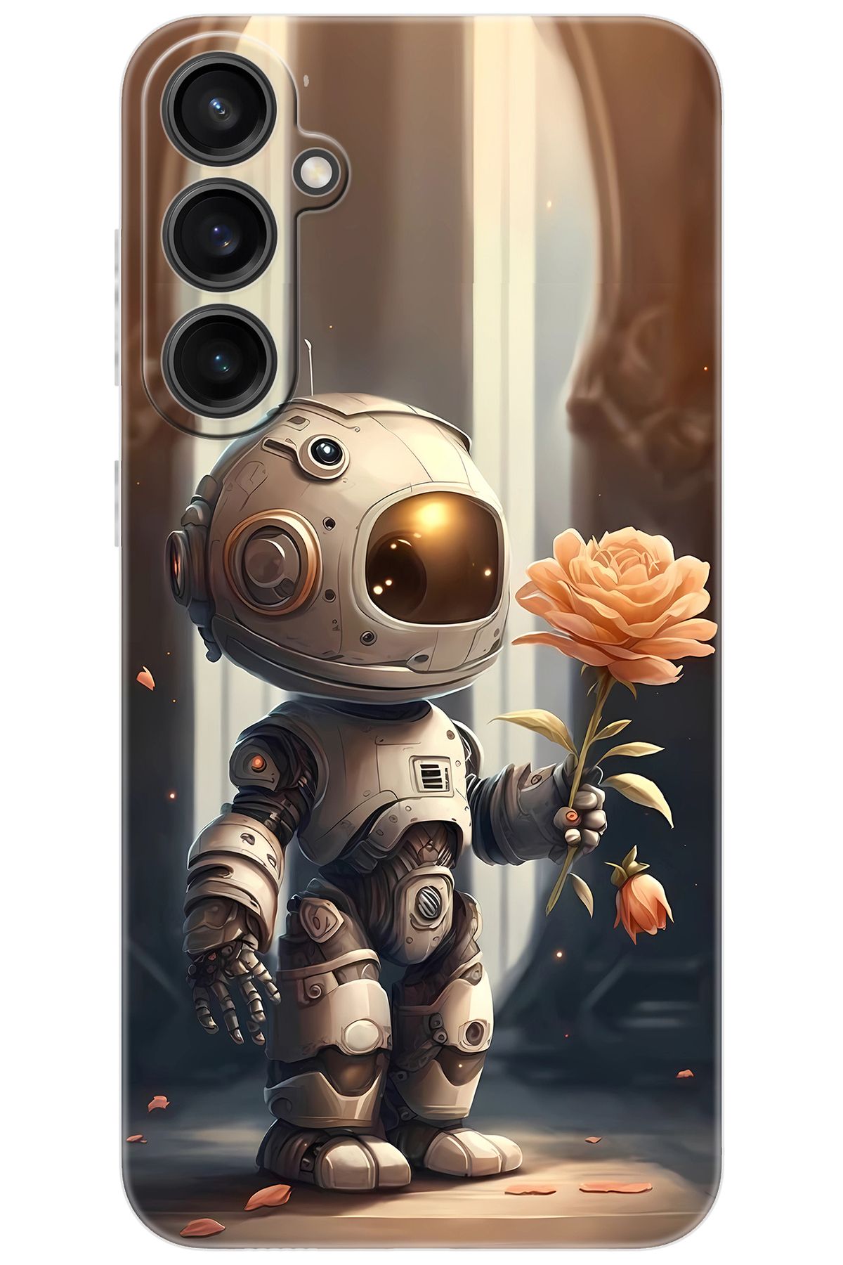 Ceppare Samsung Galaxy S23 FE (SM-S711B) Uyumlu Kılıf Desen Baskılı Silikon Astronot STK:620 CP-nfJ5JgY