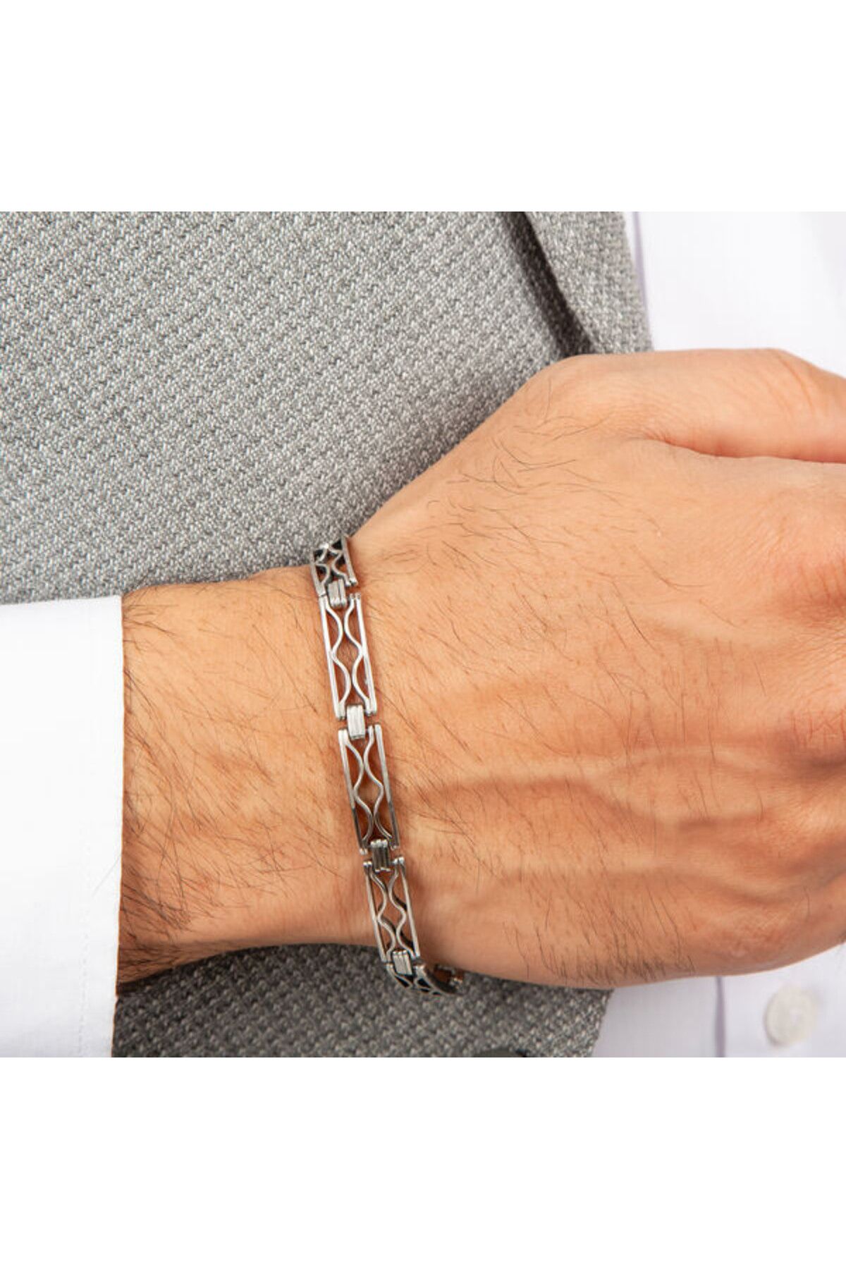 shop Oksitli 925 Ayar Gümüş Erkek Bileklik