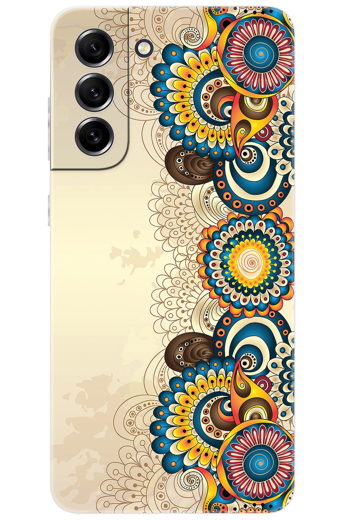Ceppare Samsung Galaxy S21 FE (SM-G990E) Uyumlu Kılıf Silikon Dekoratif Çiçek Tasarım STK:531 CP-yYLeFtr