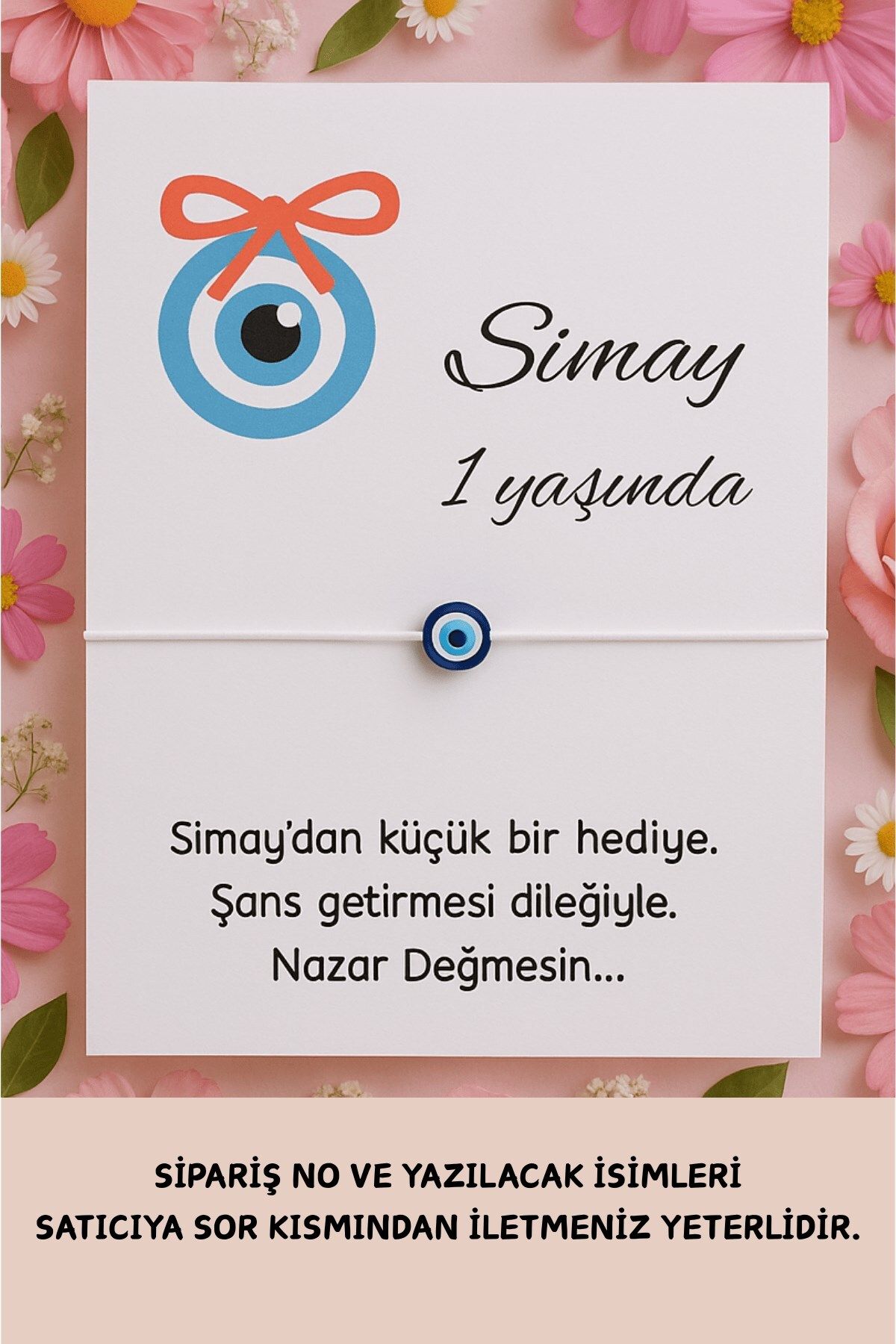 Emtory Home Çocuk Mevlid Nazar Bileklik - 12 Adet - Mevlid Hediyesi - Hoşgelldin Bebek Hediye - Doğumgünü Hediye