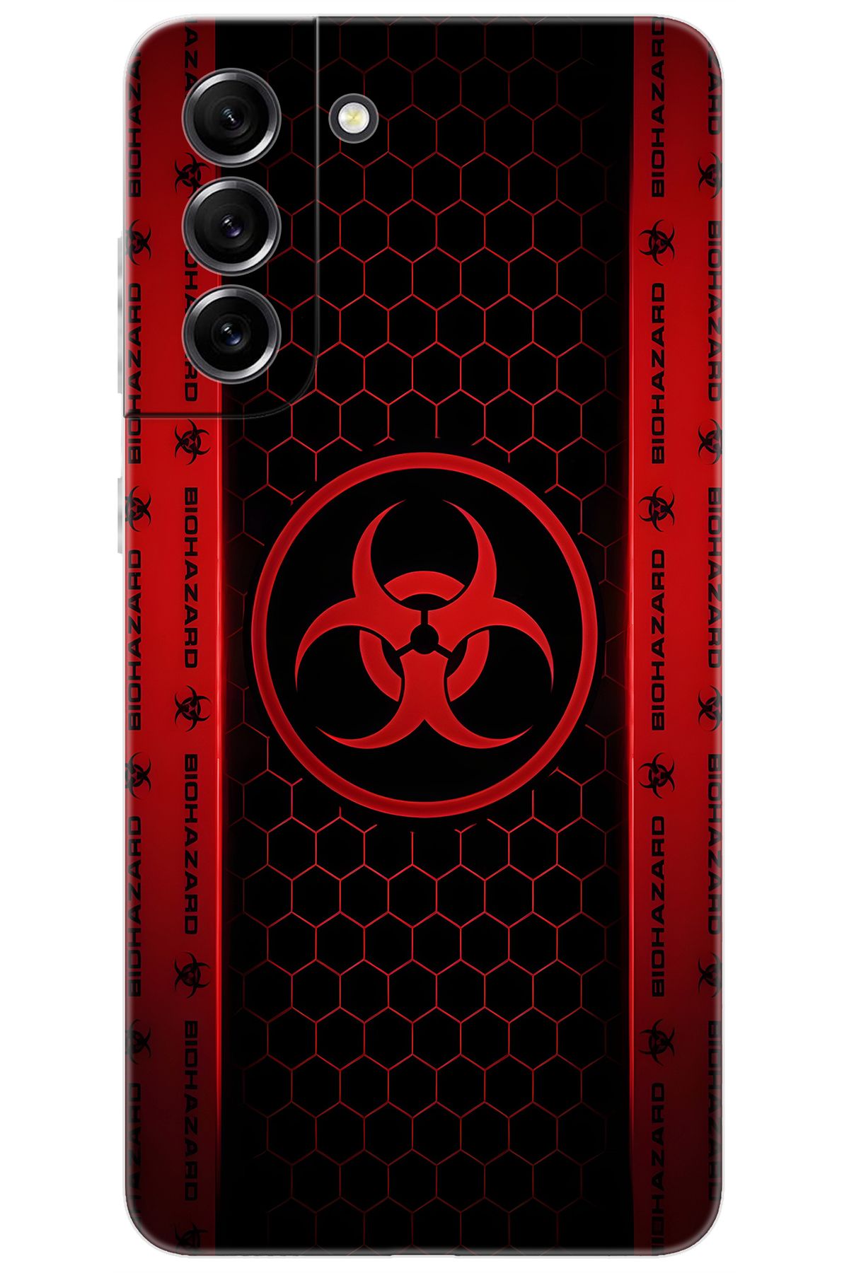 Ceppare Samsung Galaxy S21 FE (SM-G990E) Uyumlu Kılıf Desen Baskılı Silikon Biohazard STK:754 CP-MI3McFD