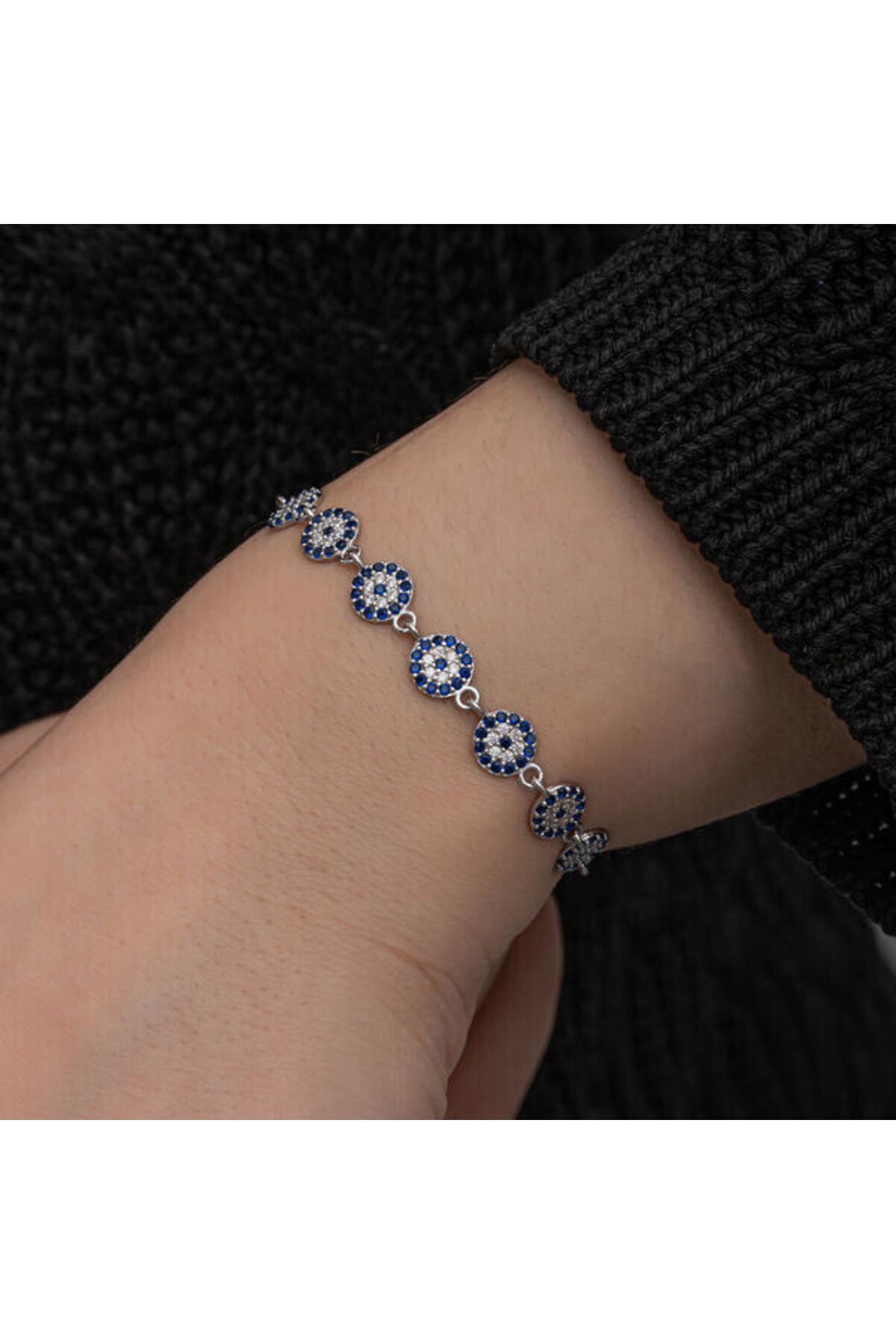 shop Nazar Boncuklu 925 Ayar Gümüş Bileklik