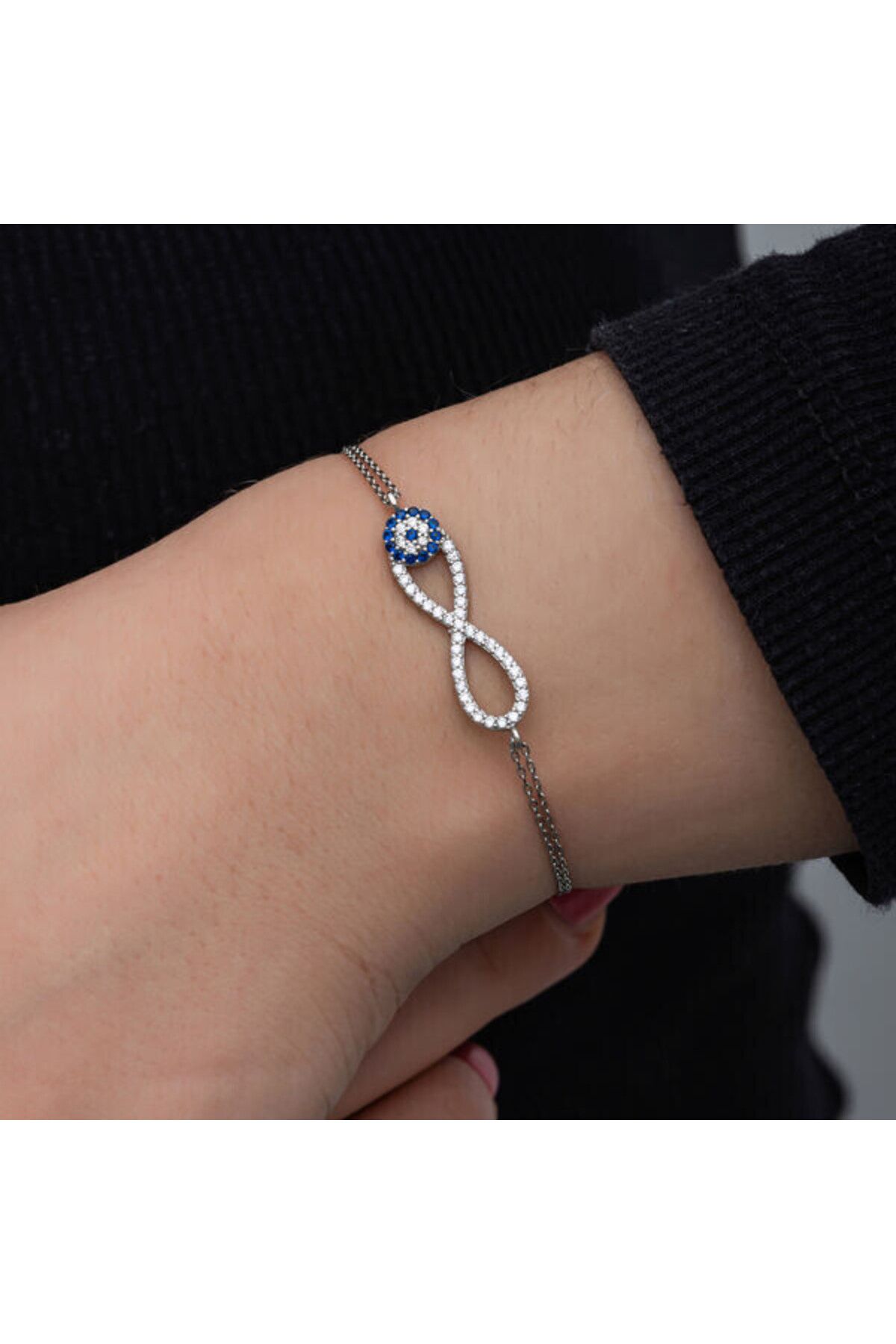 shop Nazarlı Sonsuzluk 925 Ayar Gümüş Bileklik