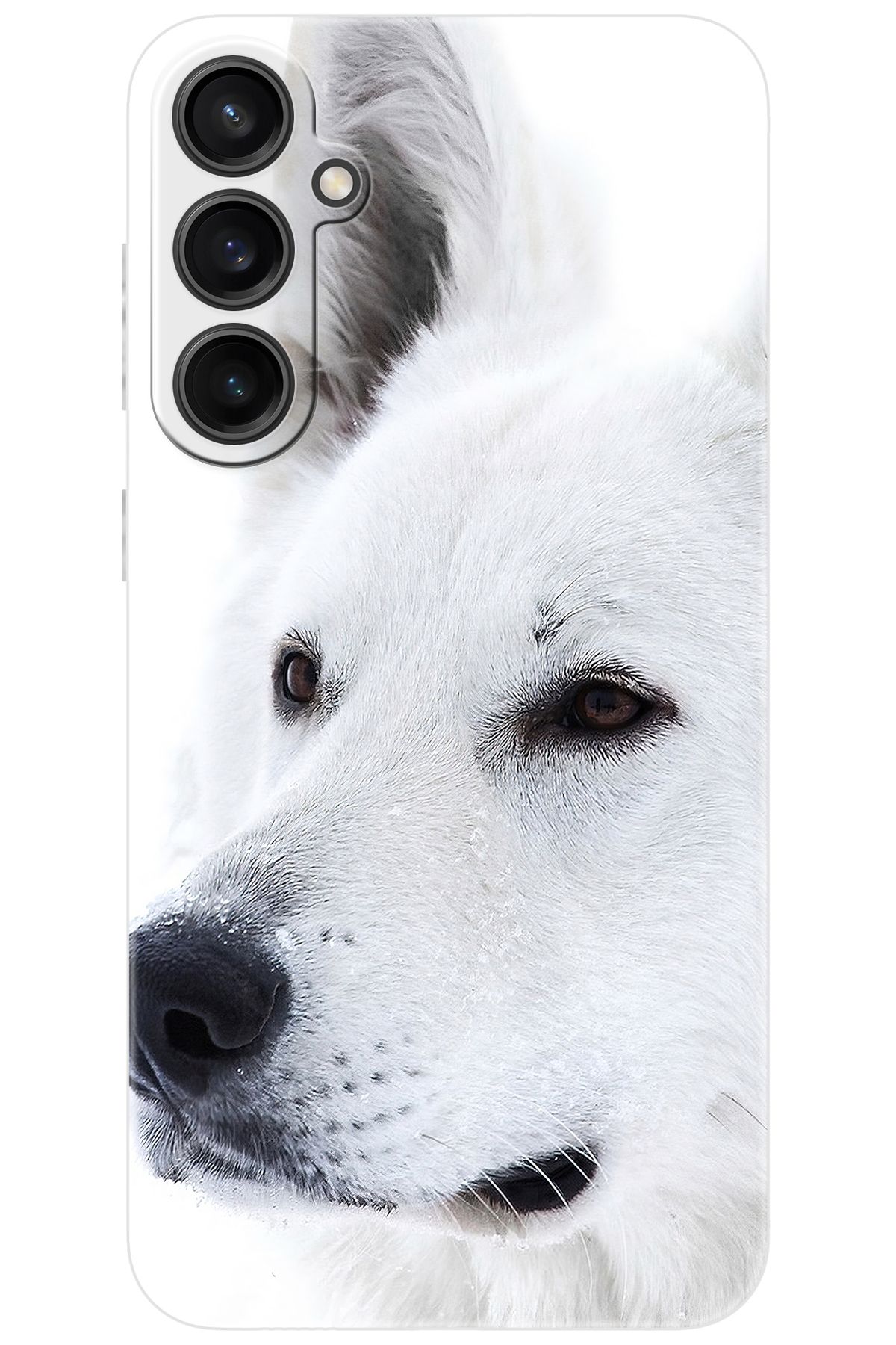 Ceppare Samsung Galaxy S23 FE (SM-S711B) Uyumlu Kılıf Desen Baskılı Silikon Beyaz Kurt STK:169 CP-0BWAvKI