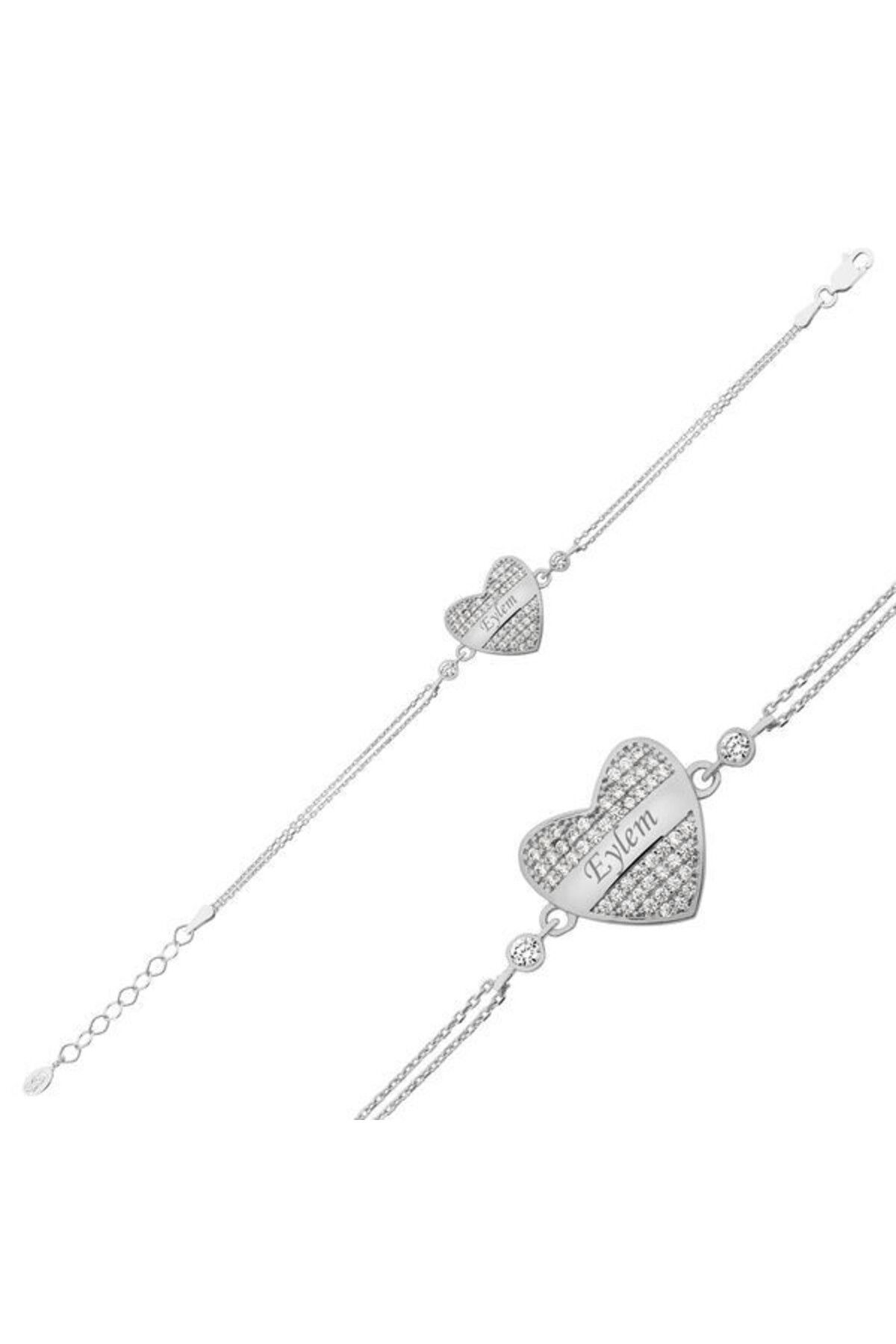shop Kalp Kişiye Özel İsim 925 Ayar Gümüş Bieklik