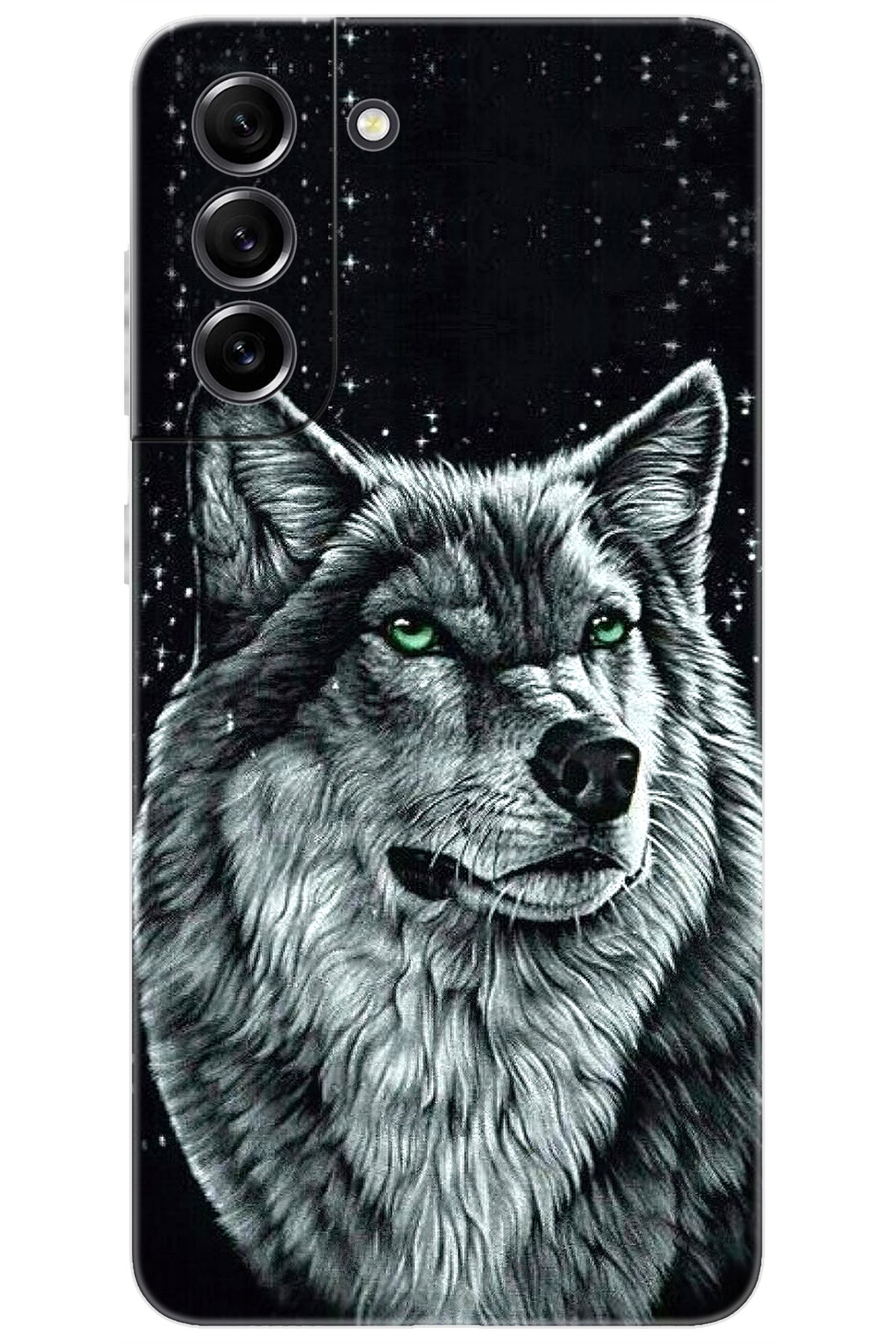 Ceppare Samsung Galaxy S21 FE (SM-G990E) Uyumlu Kılıf Desen Baskılı Silikon Kurt Baskılı STK:488 CP-MouYnOh