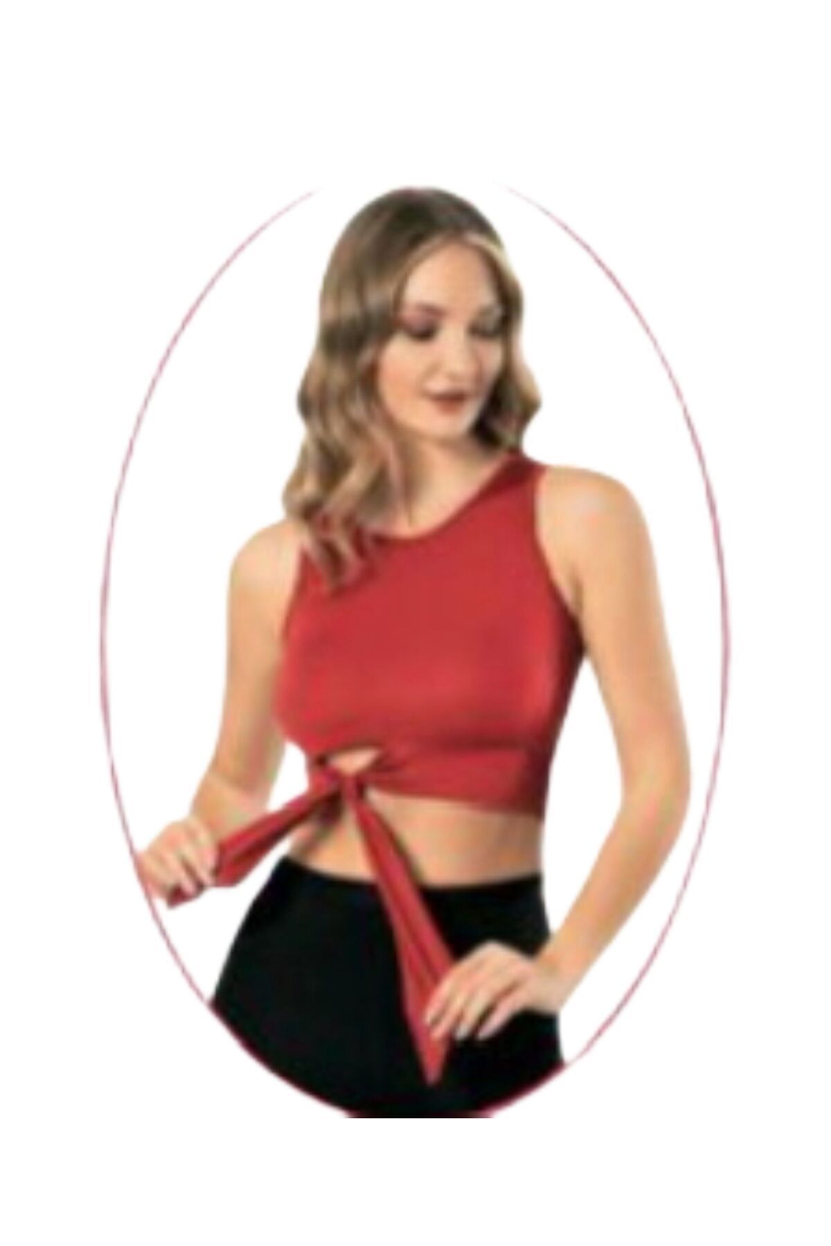 Lüx Wood 8153 KADIN PEDLİ CROP ASKILLI