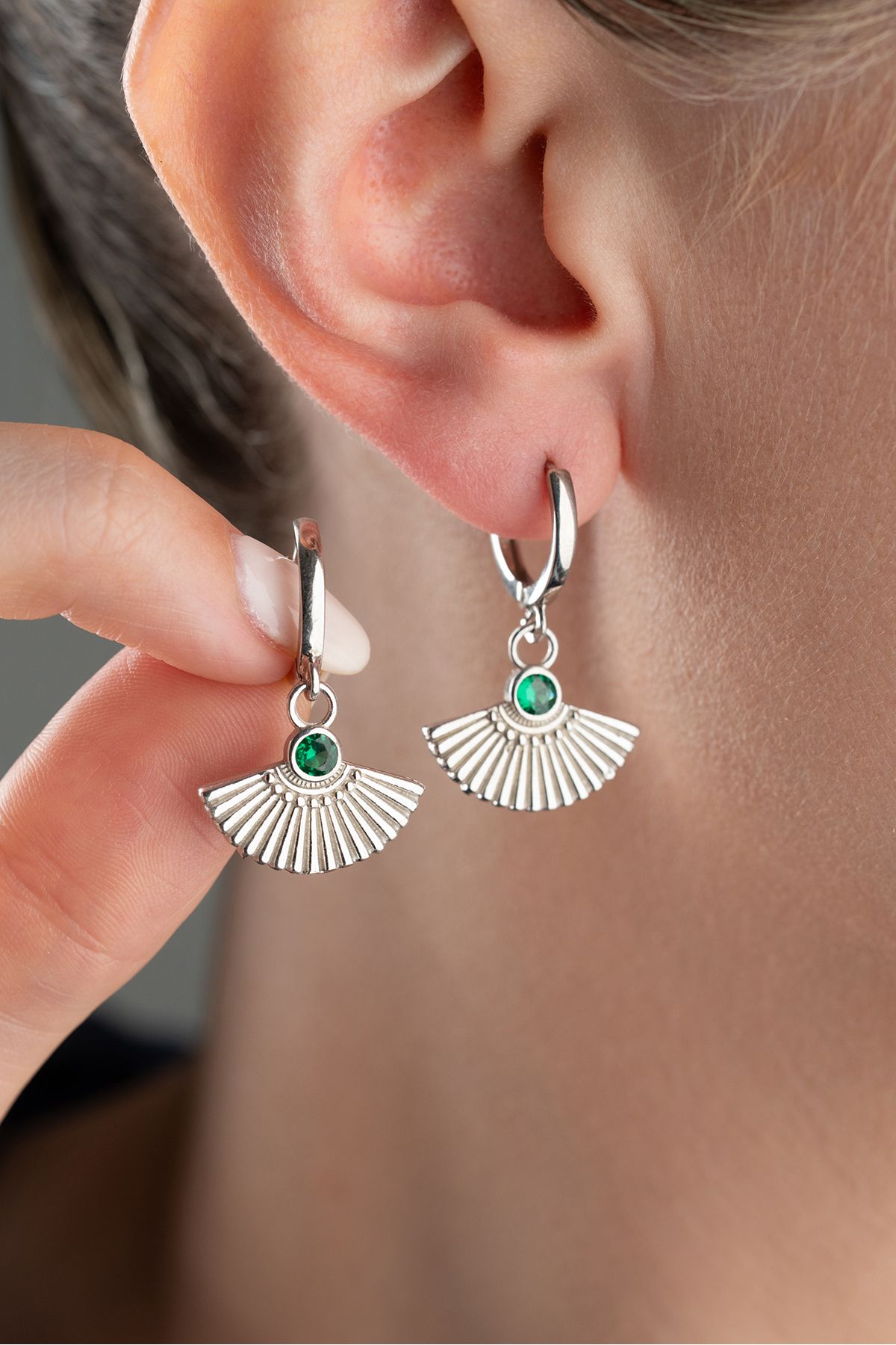 Silvano Jewelry 925 Ayar Gümüş Trend Model Küpesi