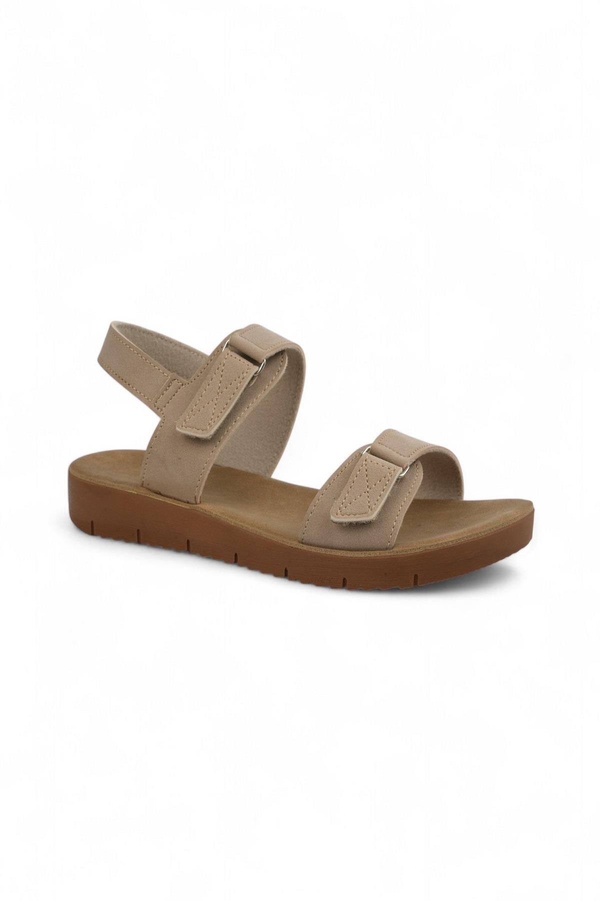 Qramed Orthopedix Rahat Kadın Cırtlı Sandalet QR25202